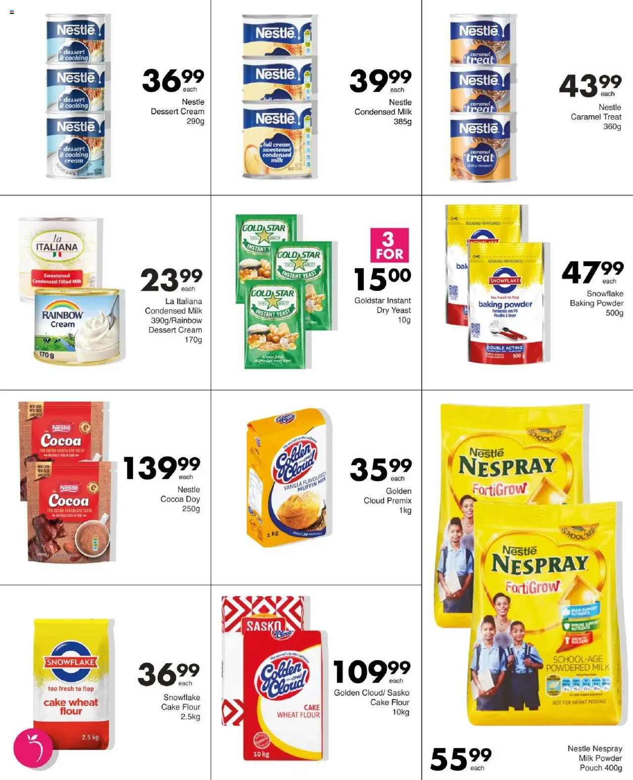 Save Specials │ valid from 14.08.2025 | Page: 28 | Products: Flour, Milk, Powder, Cream