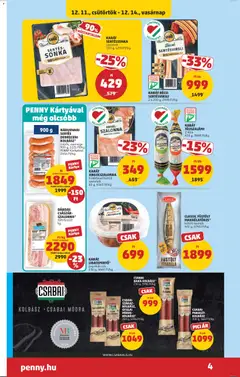 DÁRDÁS CSÁSZÁR-SZALONNA*, főtt-füstölt - amely érvényes a következő dátumtól: 11.12.2025 | Oldal: 6