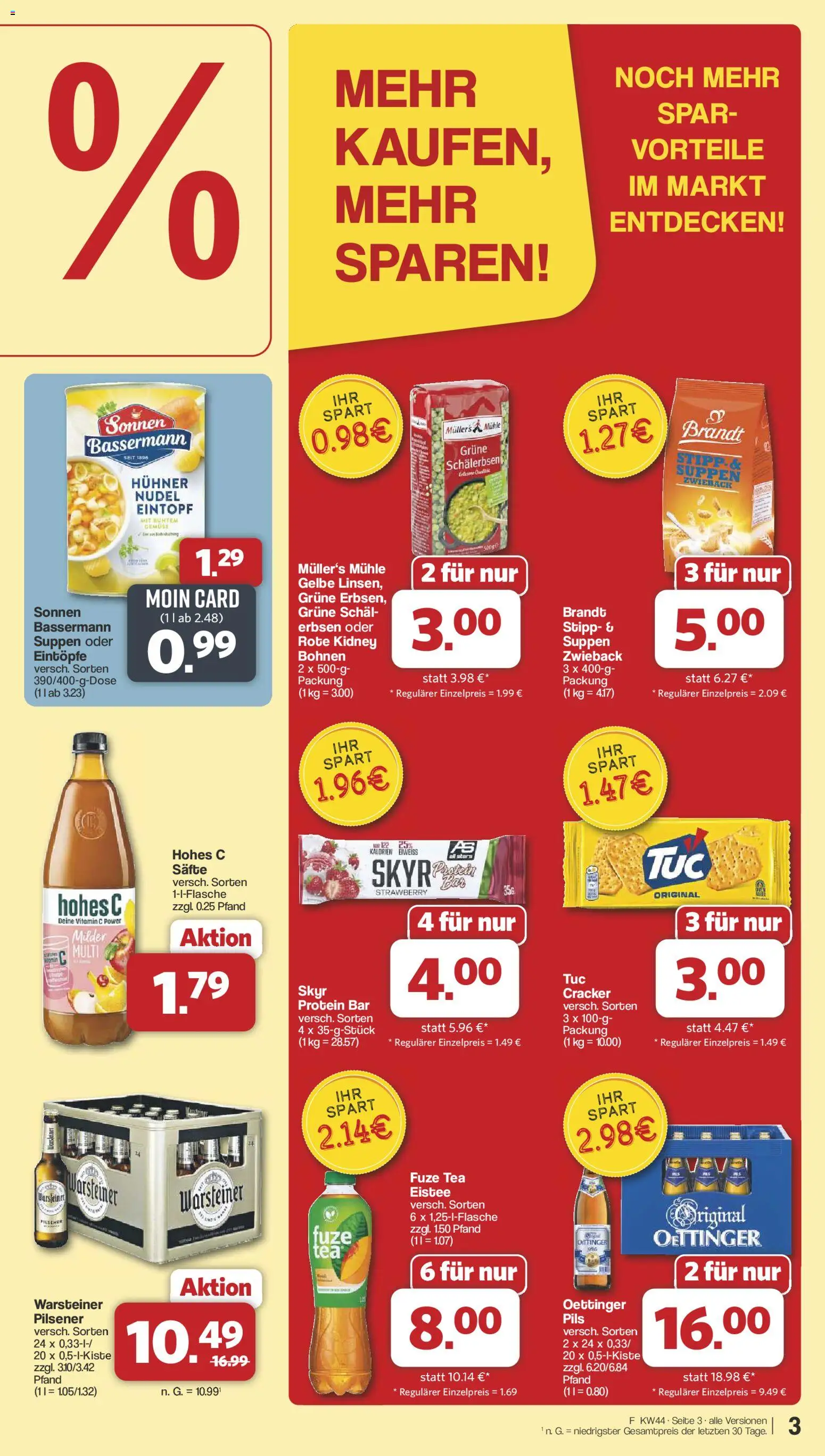 Famila Nordwest Prospekt 	 – gültig ab 27.10.2025 | Seite: 3 | Produkte: Pils, Skyr, Gemüse, Schal