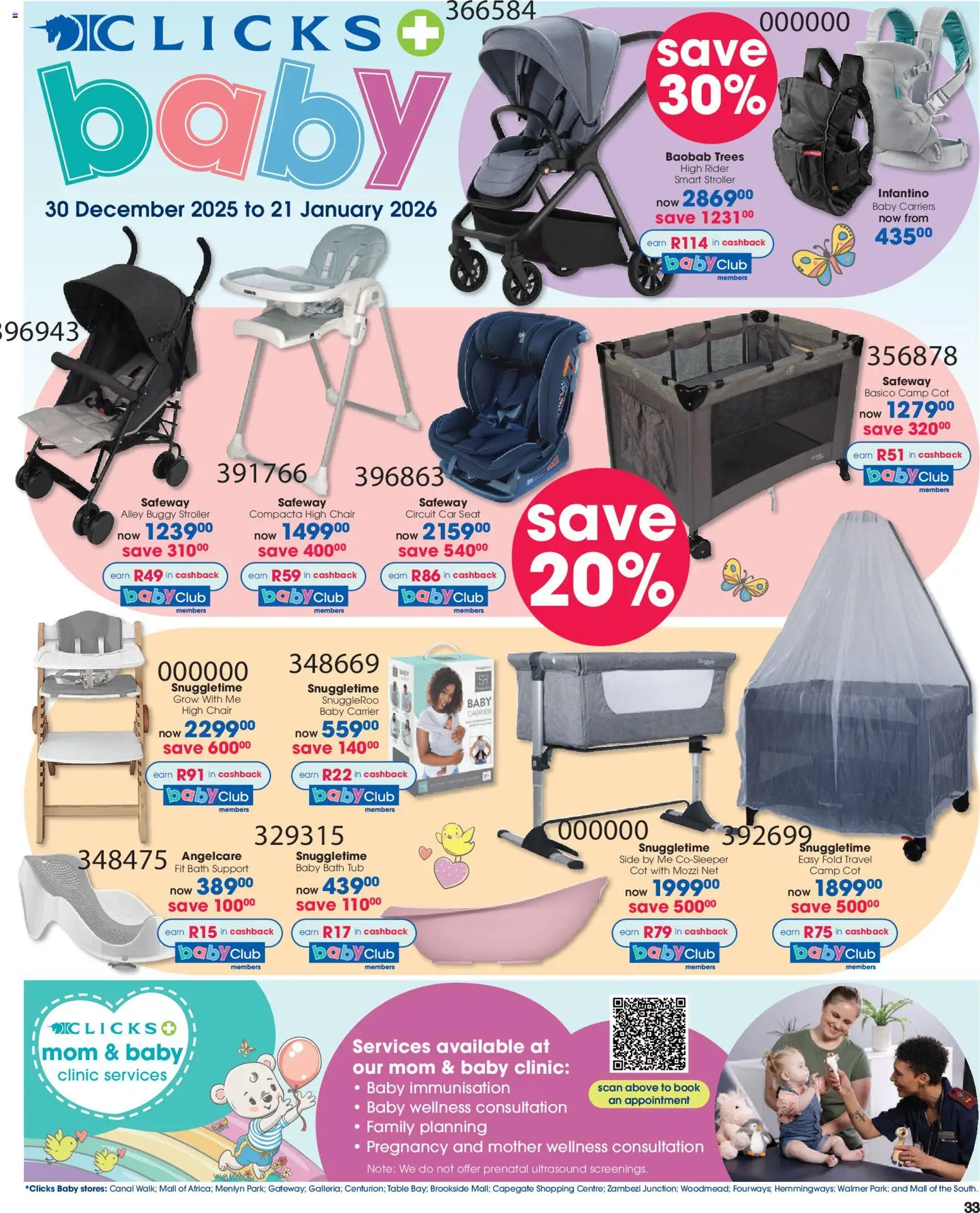 New Clicks catalogue – valid from 30.12.2025 | Page: 33 | Products: Table, Chair, Bath