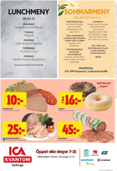 ICA Kvantum reklamblad aktuell från 25.08.2025 | Sida: 12 | Produkter: Kycklingfile, Galler, Paj, Skinka