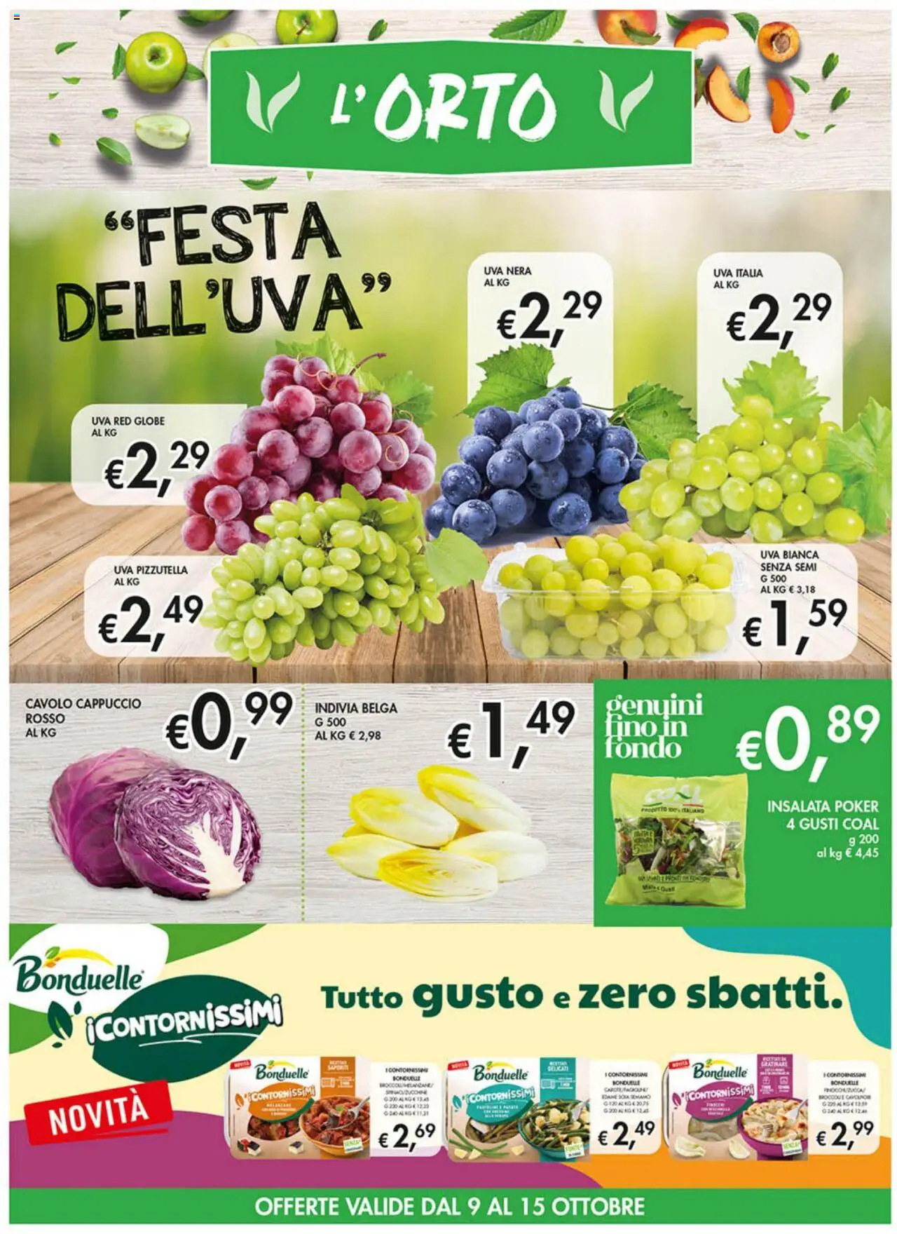 Volantino Coal del 09.10.2025 | Pagina: 2 | Prodotti: Insalata, Cavolo, Cappuccio, Indivia