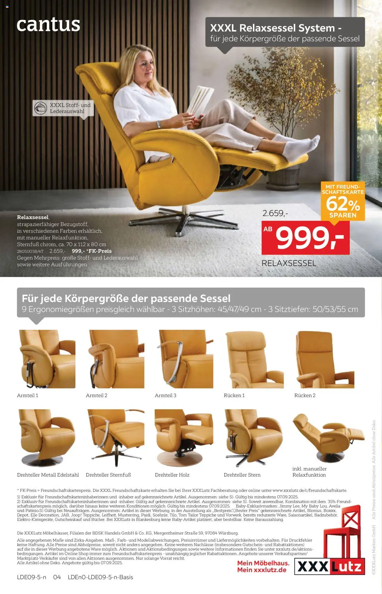 XXXL Lutz Polster Spezial - gültig ab dem 25.08.2025 | Seite: 4 | Produkte: Relaxsessel, Sessel