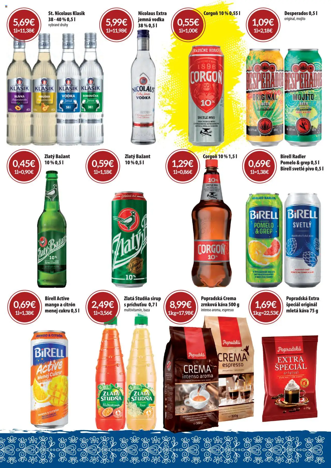CBA Komfos leták │ platný od 03.07.2025 | Strana: 8 | Produkty: Pivo, Radler, Grep, Zrnková káva