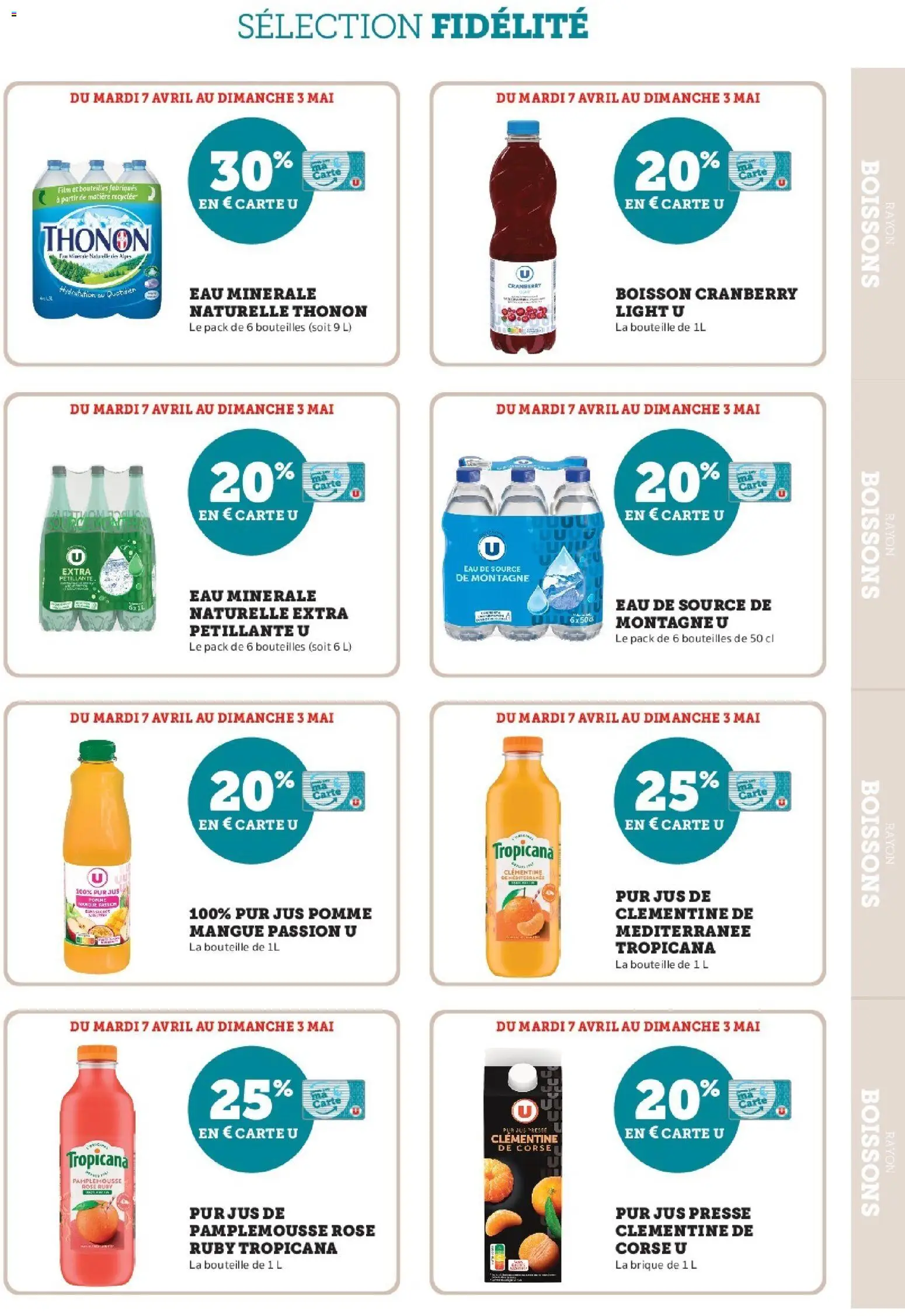 {H1} | Page: 25 | Produits: Pamplemousse, Pomme, Eau minérale naturelle, Jus