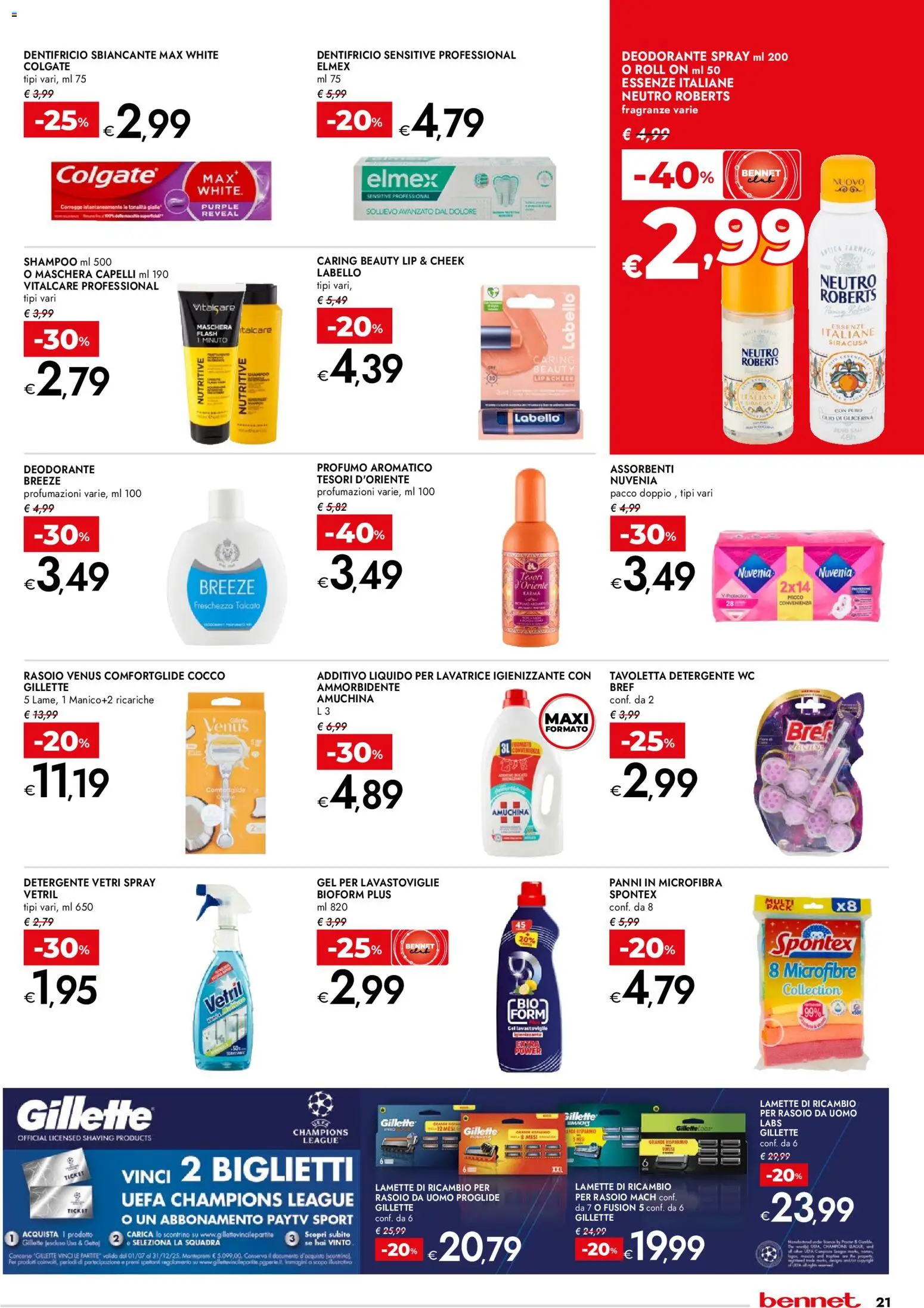 Volantino bennet del 13.11.2025 | Pagina: 21 | Prodotti: Dentifricio, The, Cocco, WC