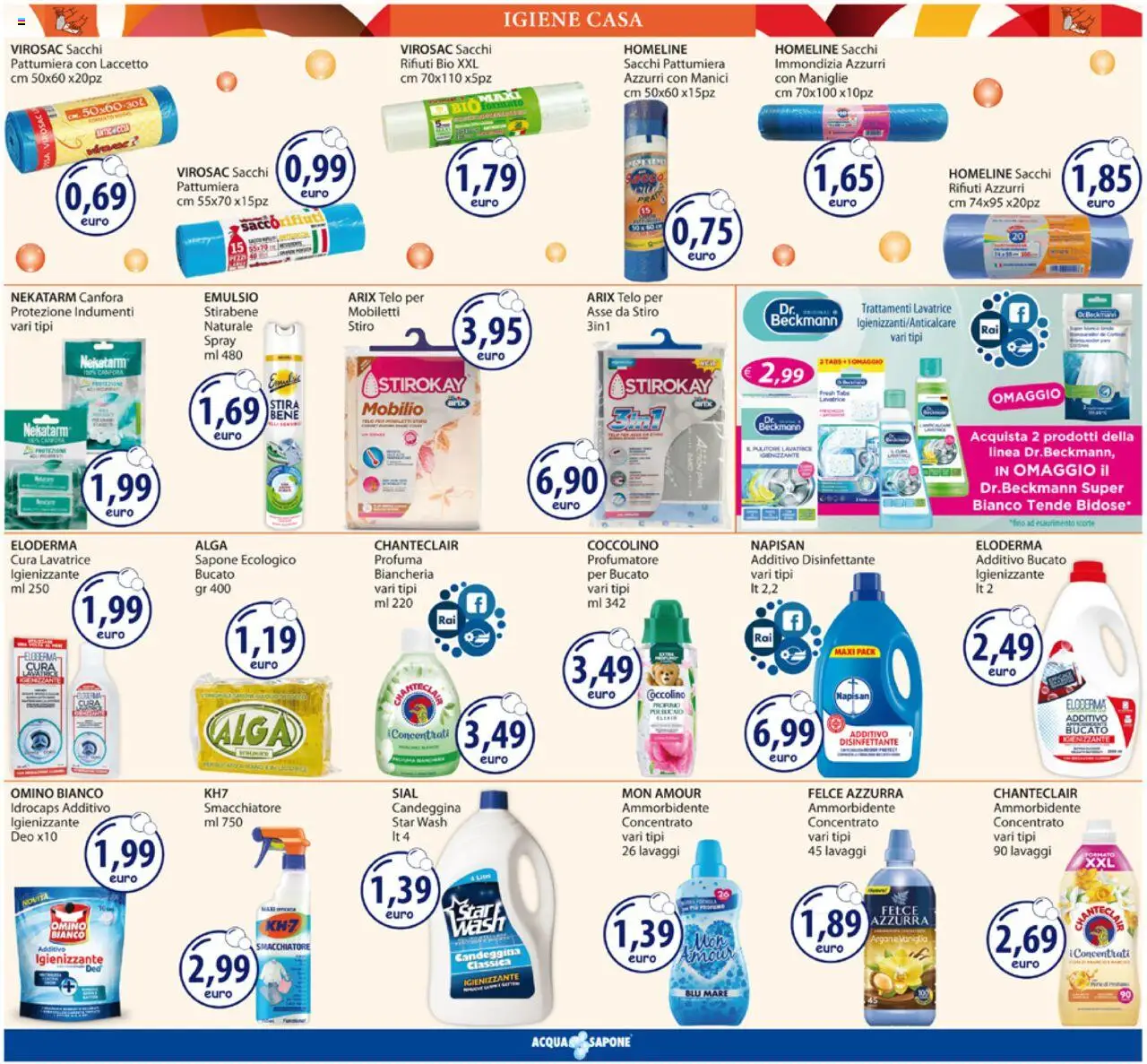 Volantino Acqua e Sapone del 20.10.2025 | Pagina: 17 | Prodotti: Sapone, Ammorbidente, Smacchiatore, Pattumiera