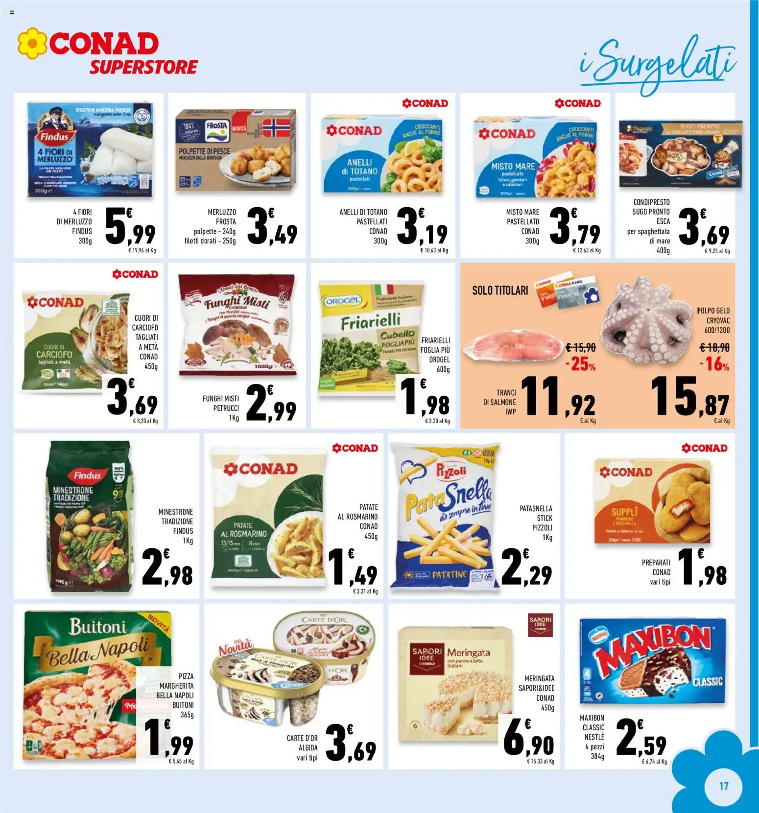 Volantino Conad del 25.03.2026 | Pagina: 17 | Prodotti: Salmone, Panna, Funghi, Polpette