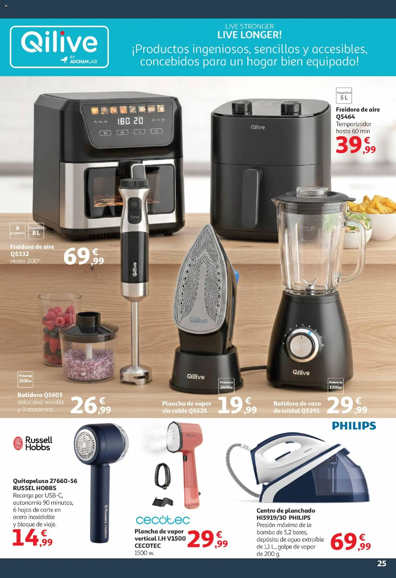 Alcampo -  Canarias │ válido desde el 09.01.2026 | Página: 25 | Productos: Cable, Plancha, Batidora, Freidora