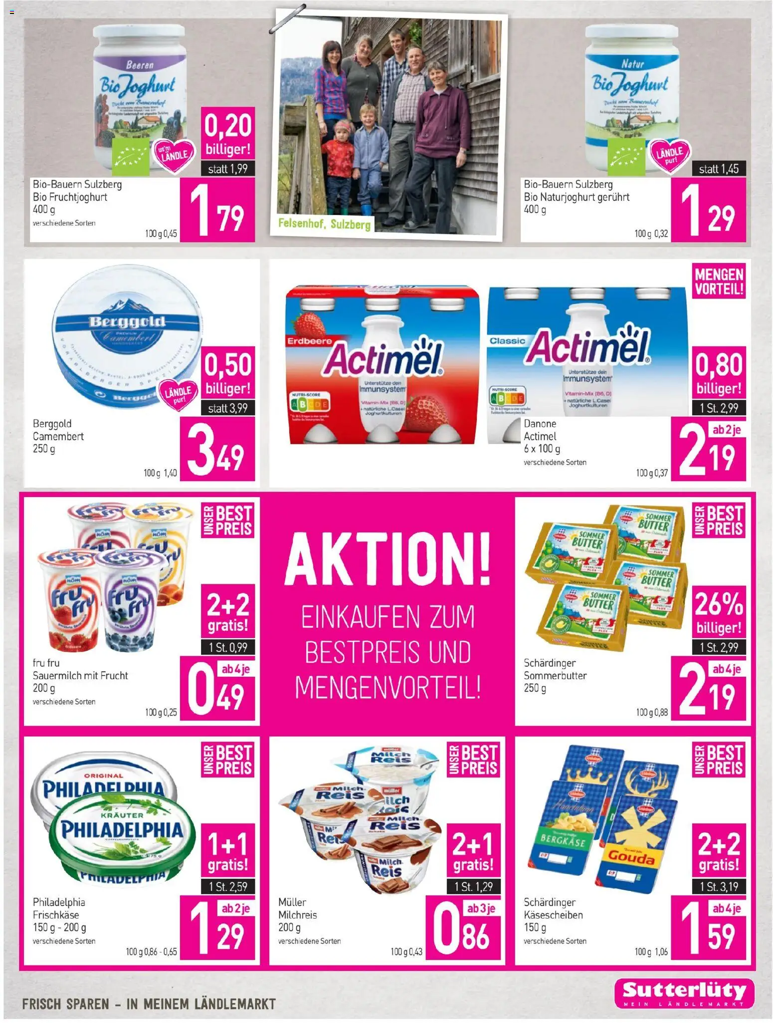 Sutterlüty Flugblatt gültig ab 20.11.2025 | Seite: 3 | Produkte: Milch, Butter, Joghurt, Reis