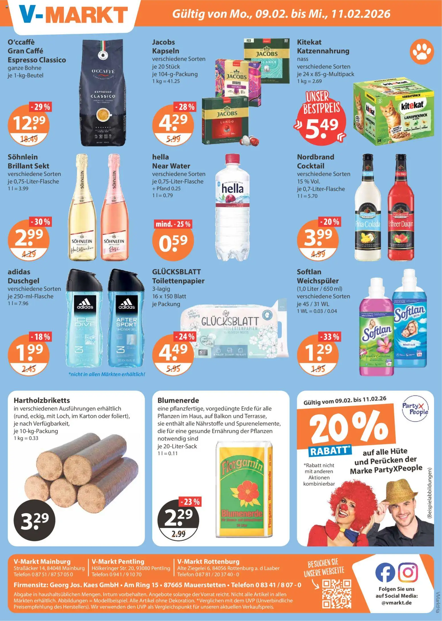 V-Markt - Hallertau / Oberpfalz – gültig ab 05.02.2026 | Seite: 24 | Produkte: Sekt, Blumenerde, Hella, Telefon