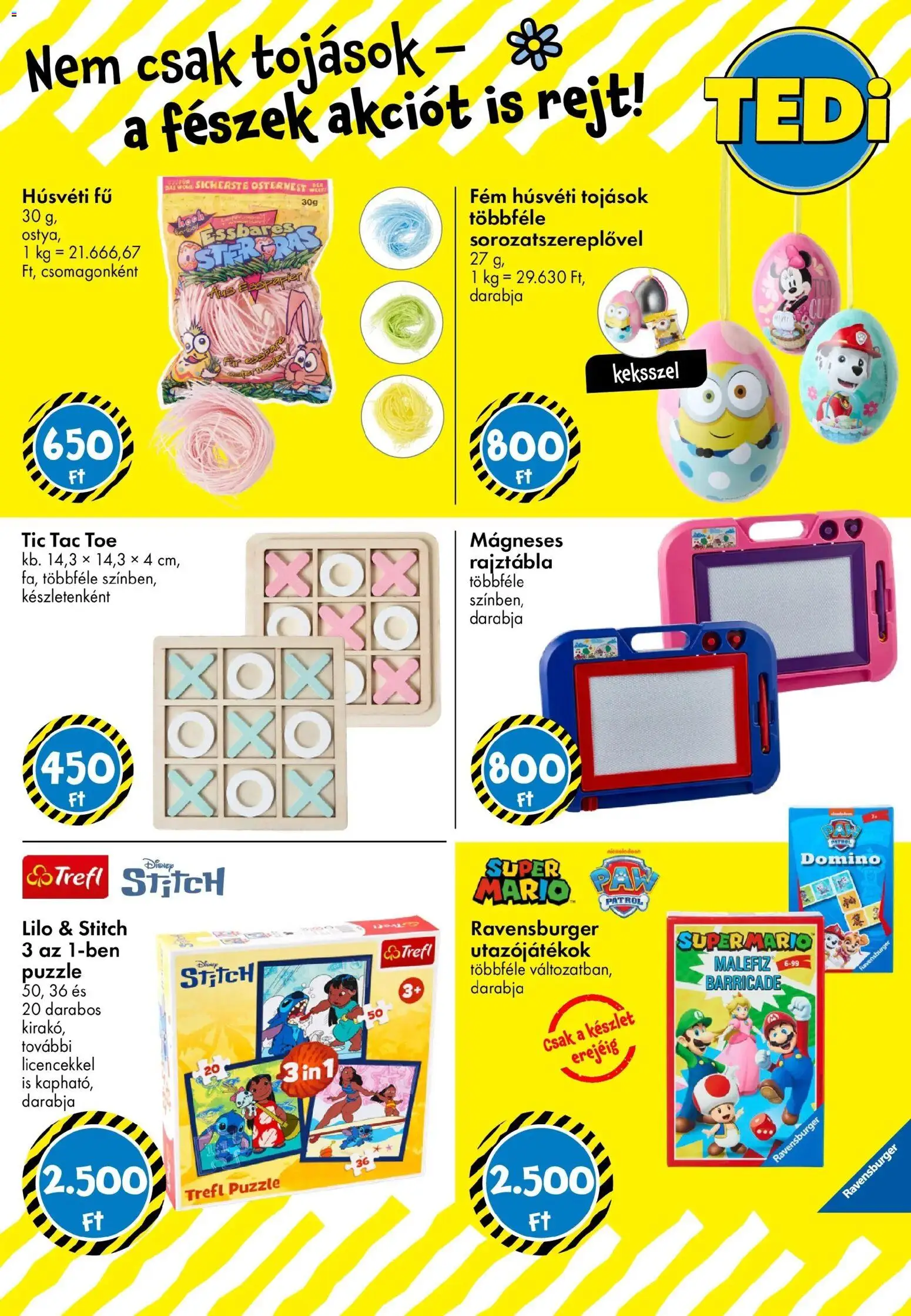 TEDi akciós ujság - amely érvényes a következő dátumtól: 06.03.2026 | Oldal: 24 | Termékek: Puzzle, Rajztábla