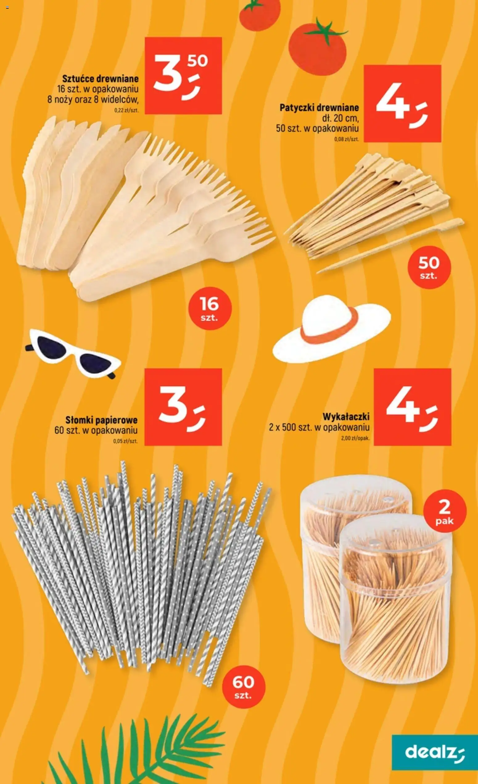 Dealz gazetka od 16.04.2026 | Strona: 21 | Produkty: Słomki, Sztućce