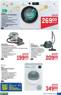 Metro angebote Profi ab 13.11.2025 gültig | Seite: 53 | Produkte: Waschmaschine, Staubsauger