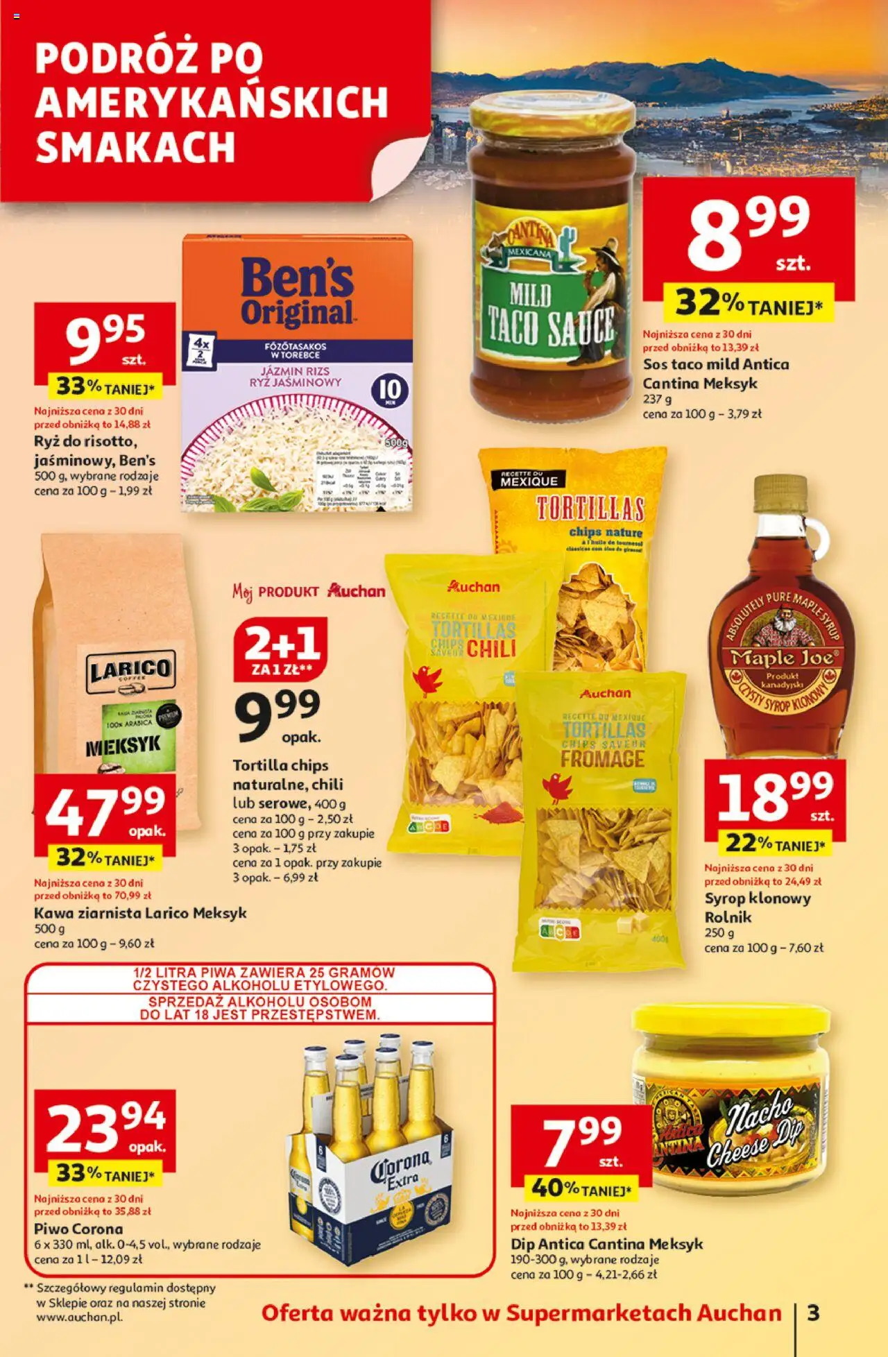 Auchan Gazetka od 07.08.2025 | Strona: 3 | Produkty: Chili, Syrop, Syrop klonowy, Sos