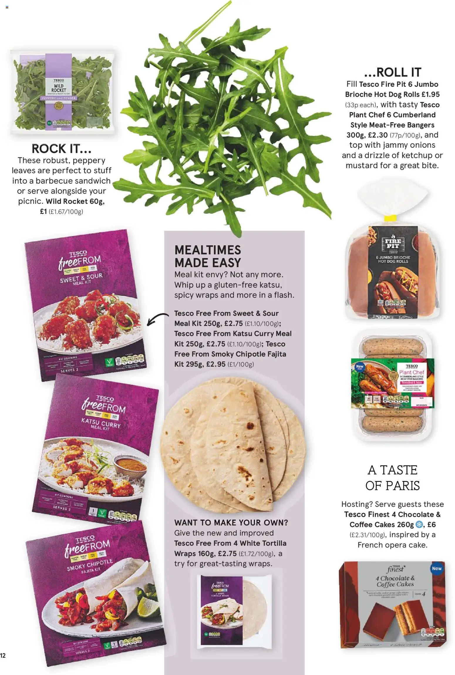 {H1} | Page: 12 | Products: Coffee, Ketchup, Hot dog, Fajita