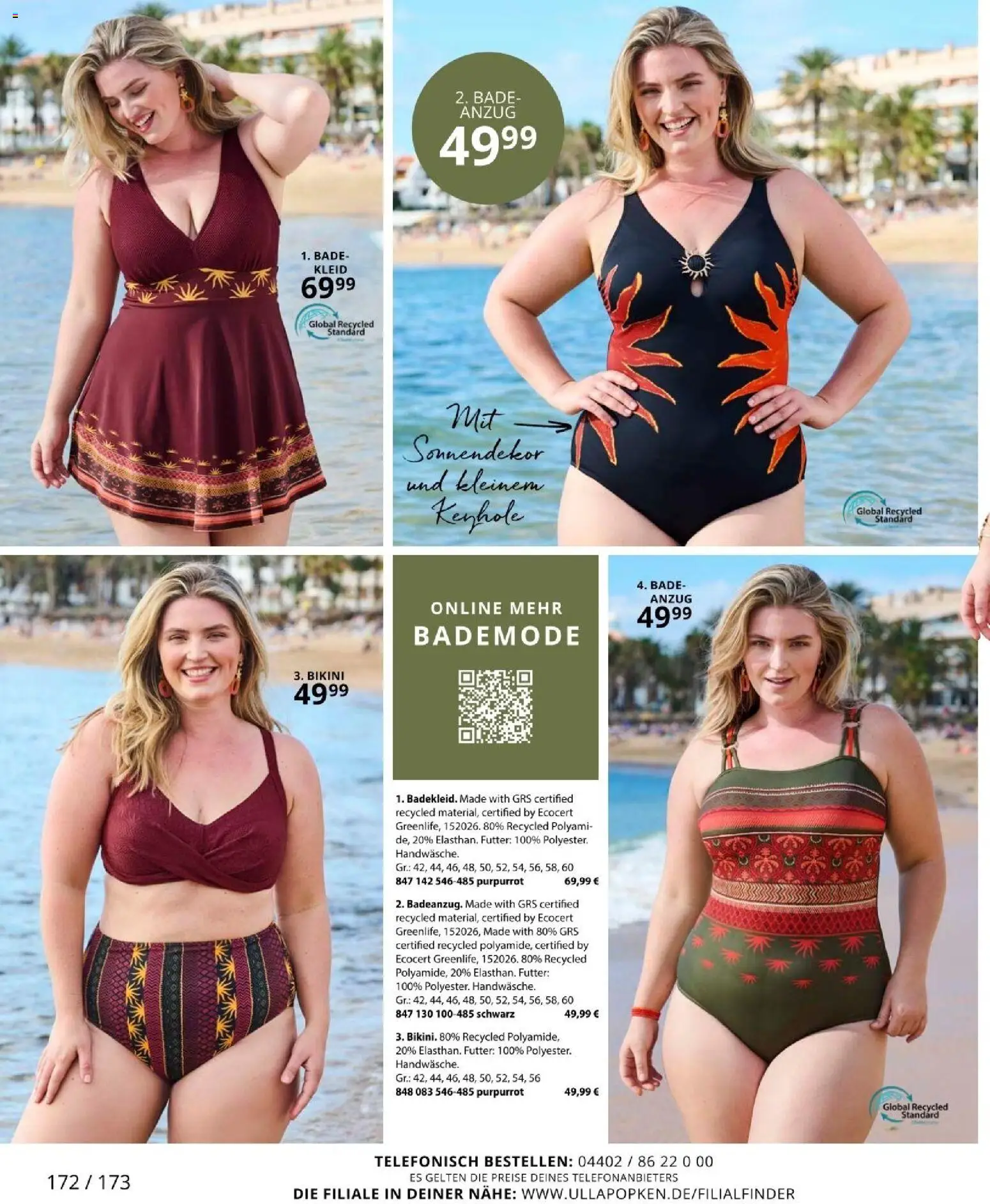 Ulla Popken akciós ujság - amely érvényes a következő dátumtól: 01.05.2026 | Oldal: 172 | Termékek: Bikini