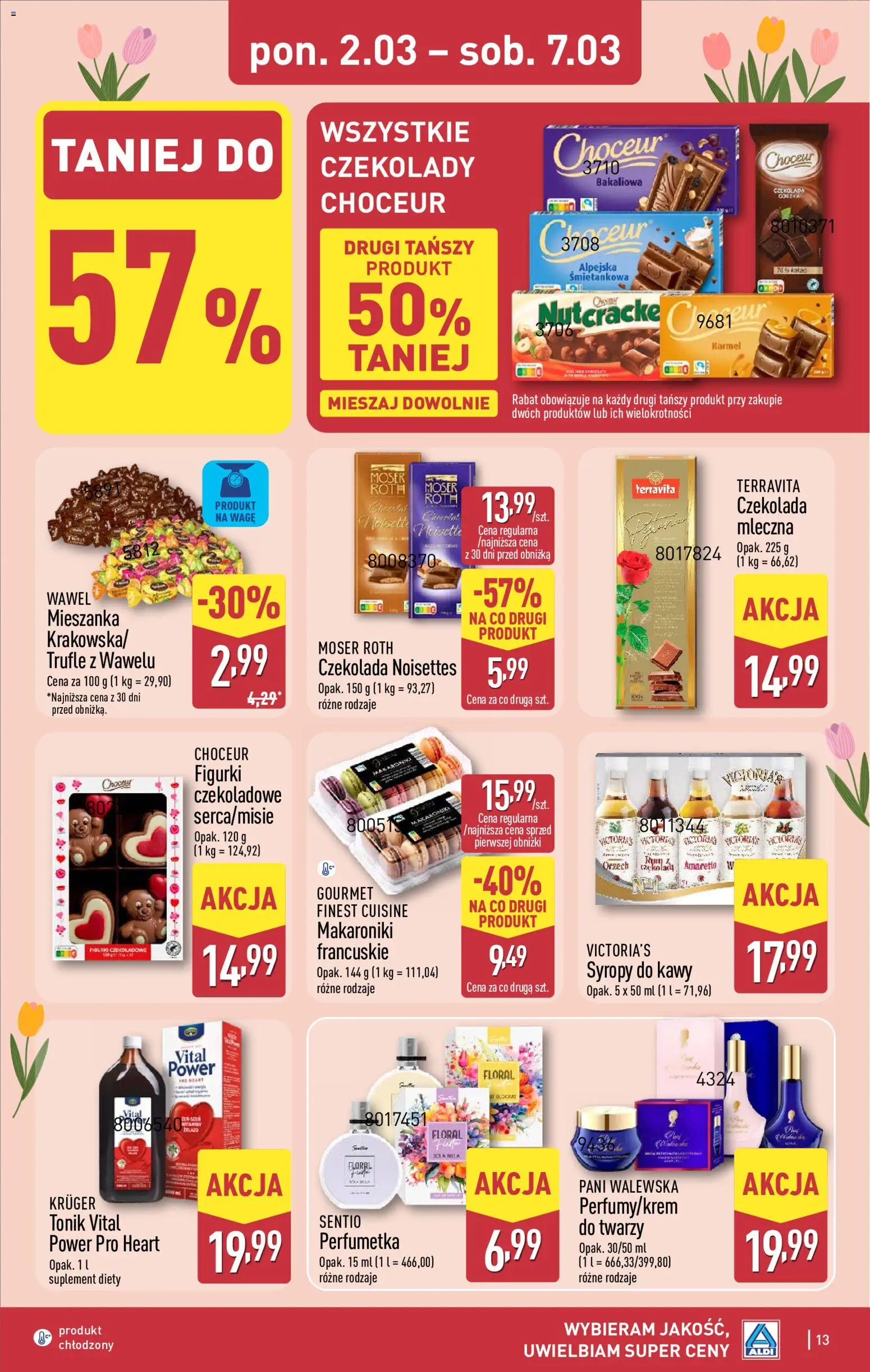 Aldi Polsko leták od 02.03.2026 | Strana: 13 | Produkty: Gourmet, Amaretto, Finest, Mila
