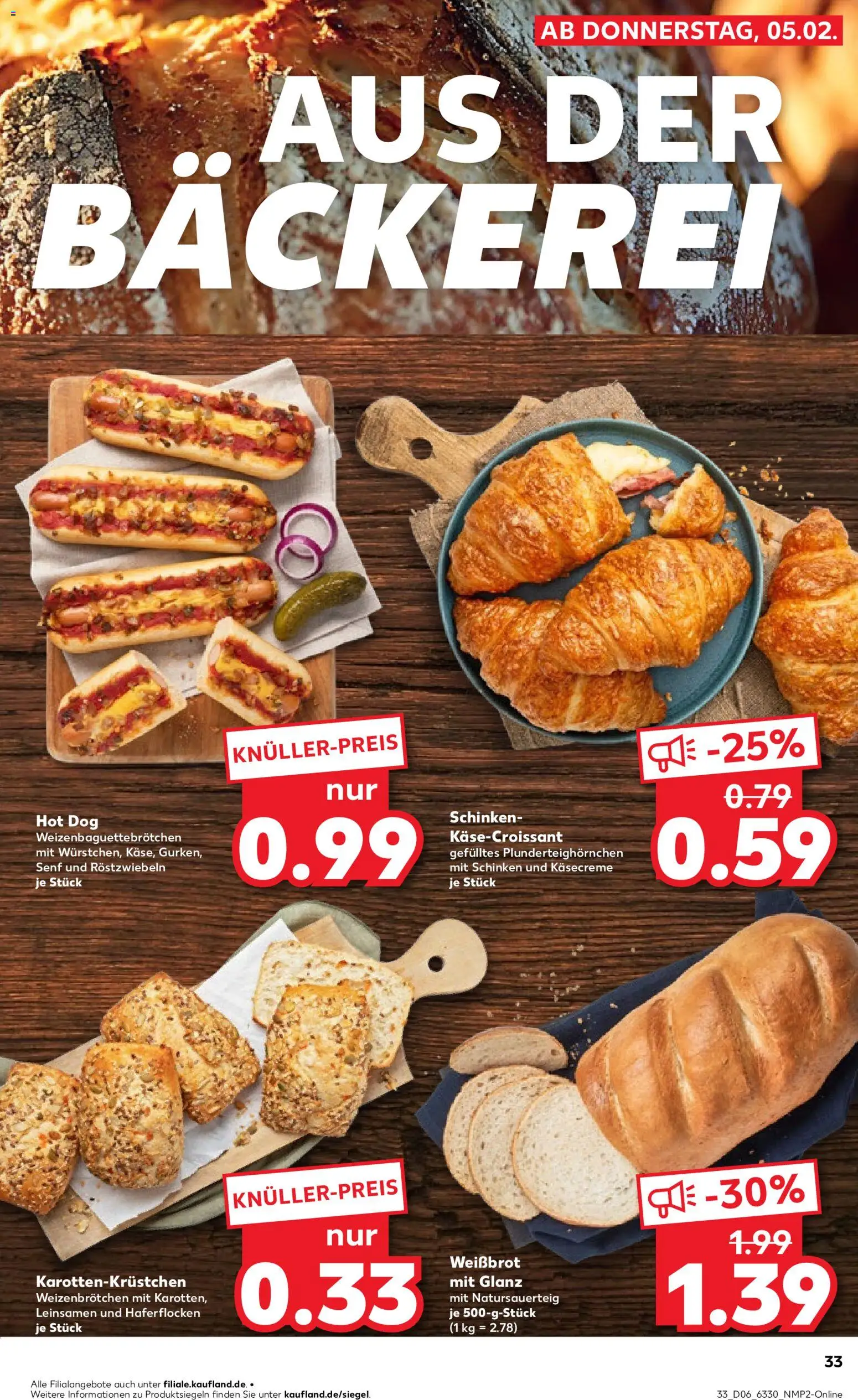 Kaufland prospekt Hamburg	 – gültig ab 05.02.2026 | Seite: 35 | Produkte: Bäckerei, Schinken