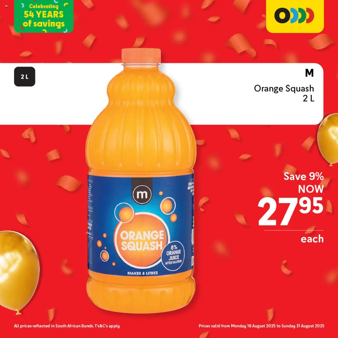 Makro Birthday Deals Drinks │ valid from 18.08.2025 | Page: 3 | Products: Squash, Juice