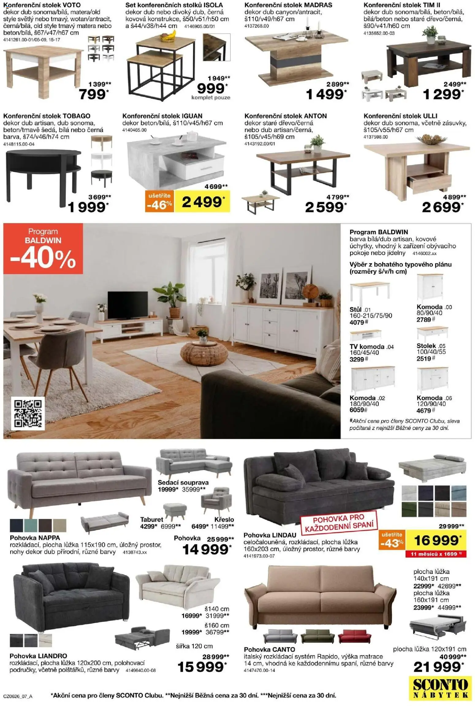 Sconto nábytek leták od 22.04.2026 | Strana: 7 | Produkty: Sedací souprava, Taburet, Křeslo, Barvy