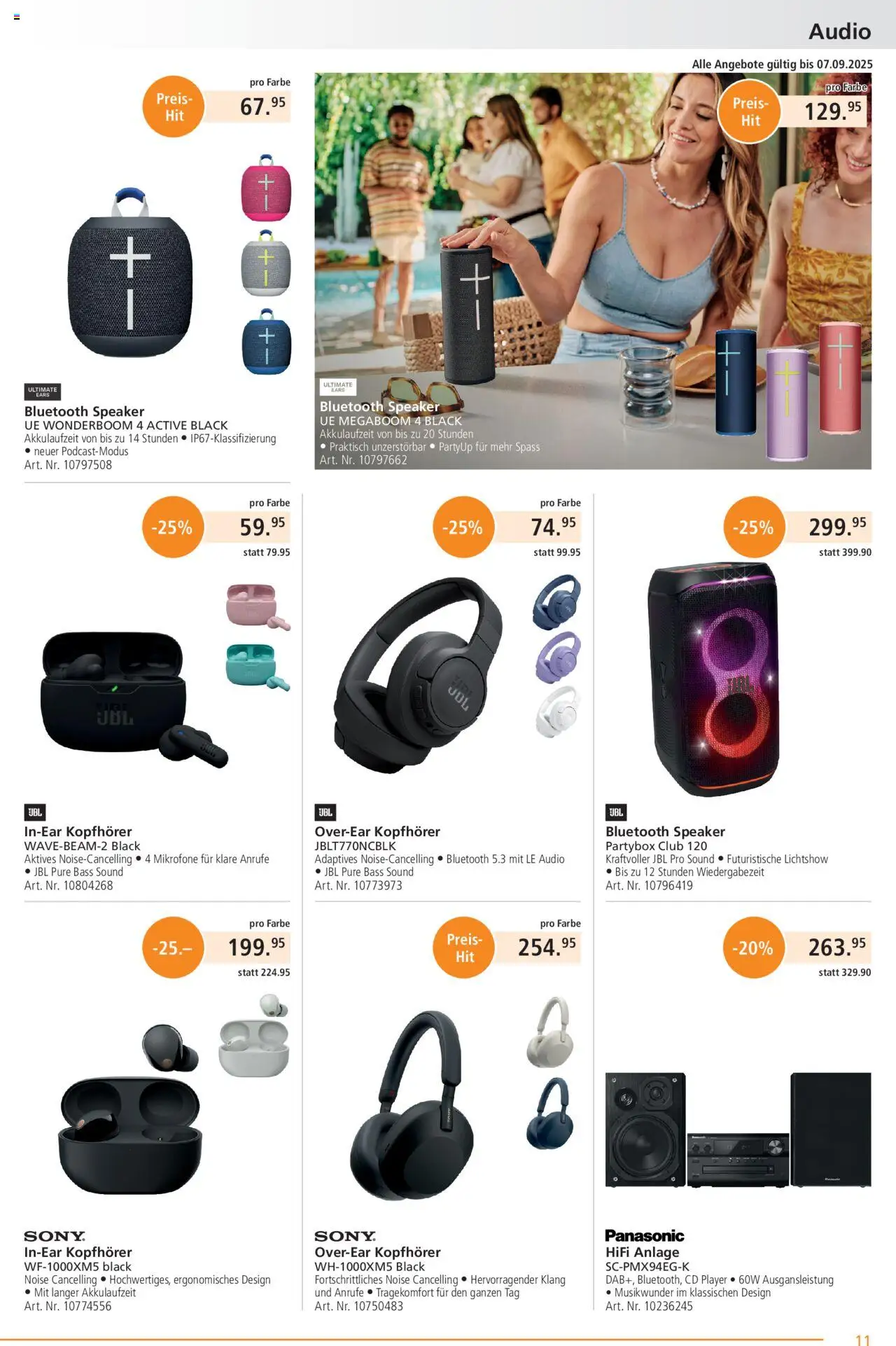 Fust Aktionen ab 25.08.2025 | Seite: 11 | Produkte: Player, Kopfhörer, Hifi, Panasonic