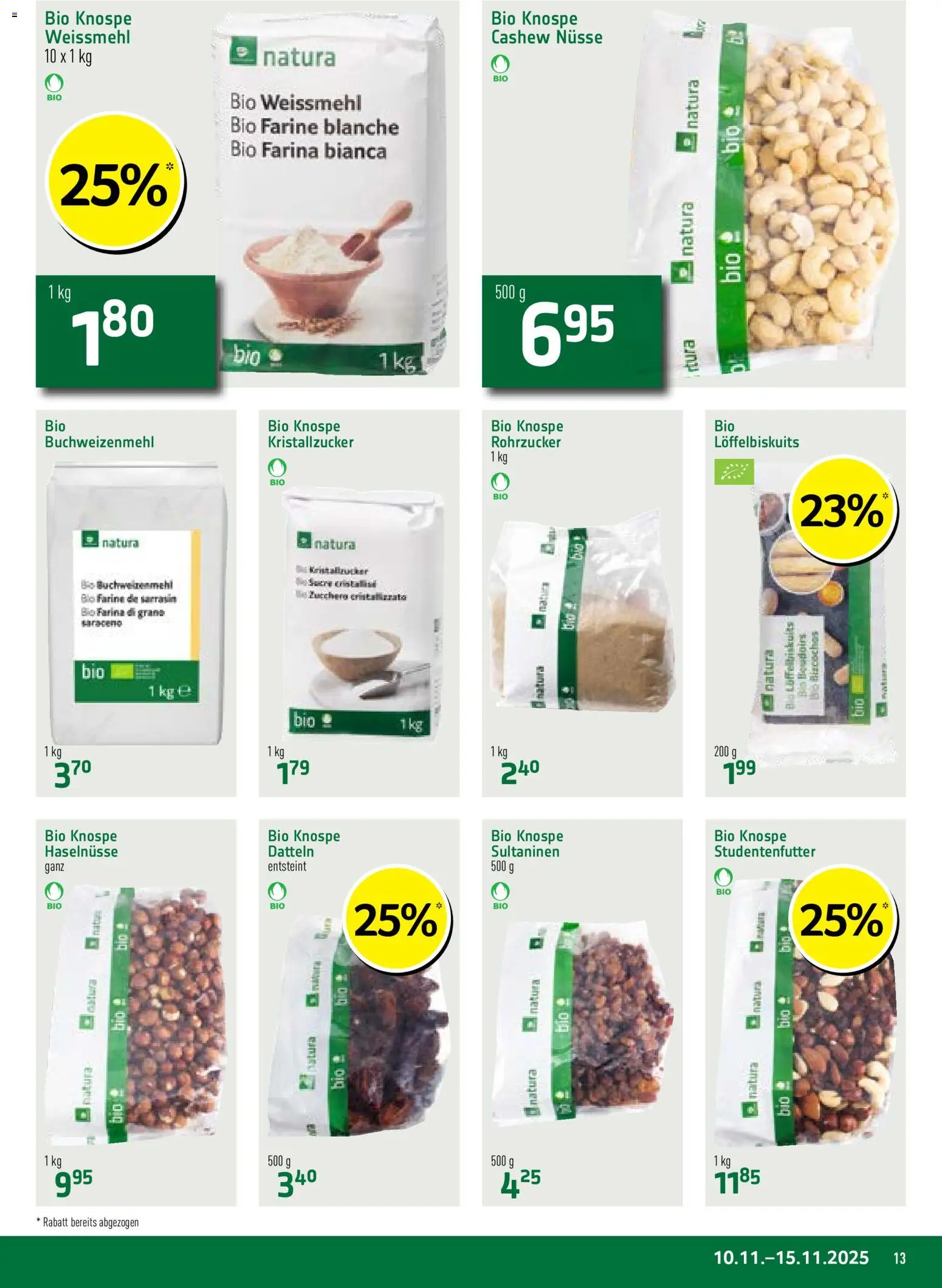 Prodega Aktionen Natura – gültig ab 10.11.2025 | Seite: 13 | Produkte: Nüsse