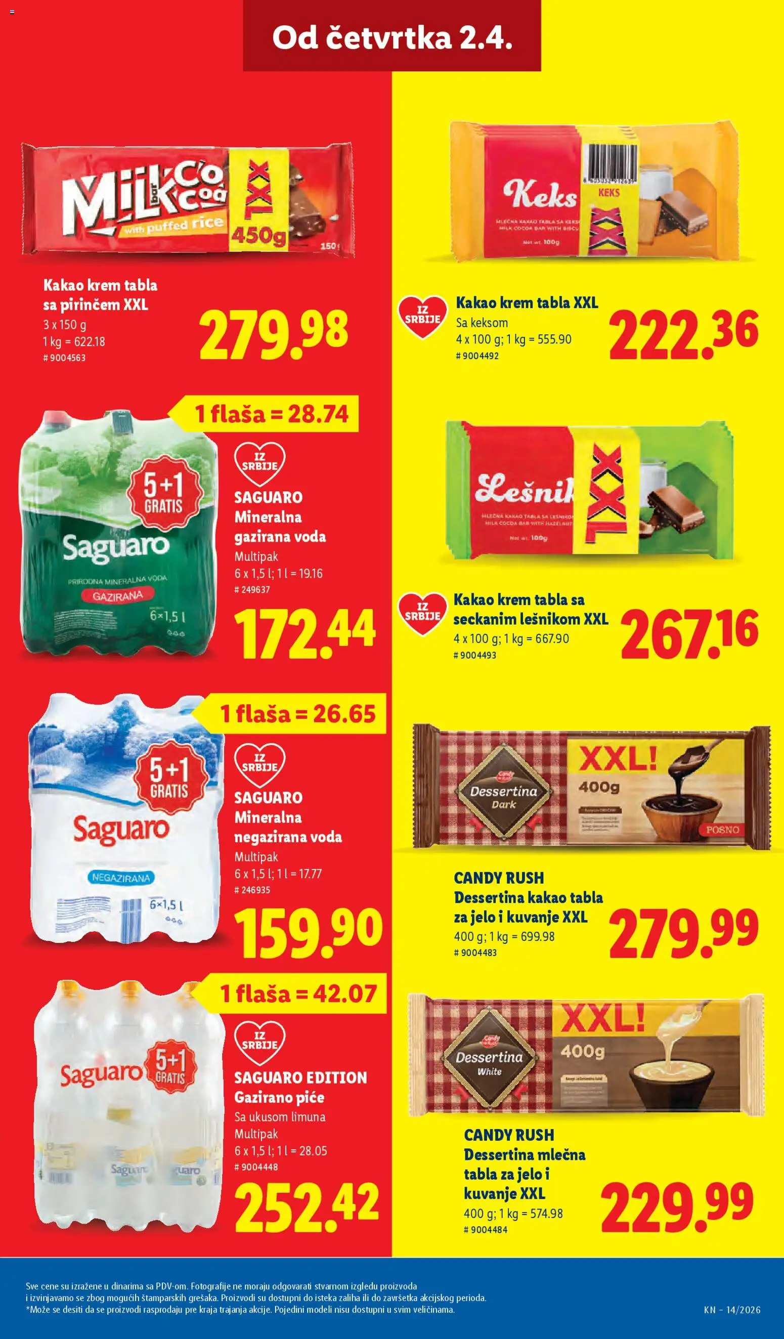 Lidl katalog - važi od 02.04.2026 | Strana: 51 | Proizvode: Milka, Negazirana voda, Voda, Mineralna voda