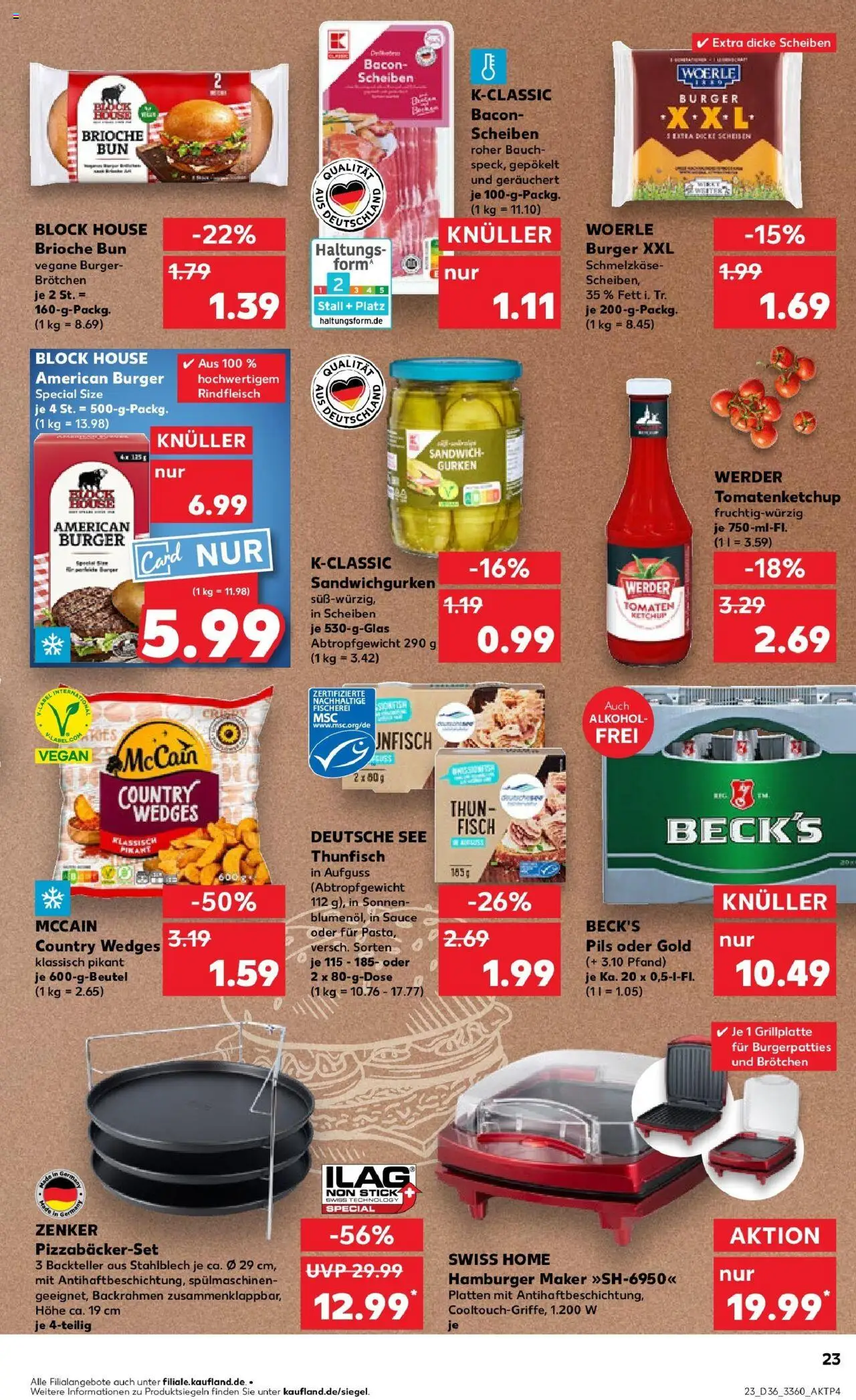 Kaufland prospekt Dessau-Roßlau	 – gültig ab 07.09.2025 | Seite: 23 | Produkte: Thunfisch, McCain, Pizza, Gurken