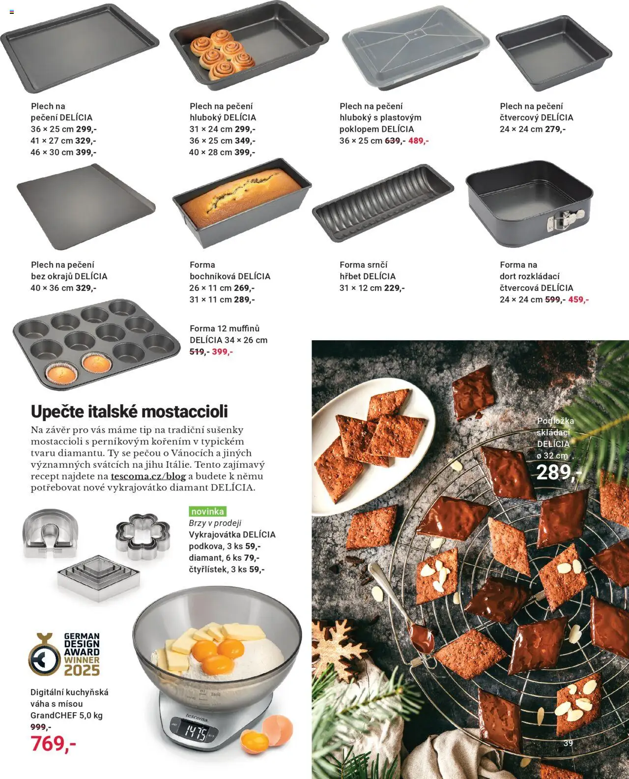TESCOMA katalog - Podzim/zima 2025 od 20.10.2025 | Strana: 39 | Produkty: Vykrajovátko, Plech, Dort, Sušenky
