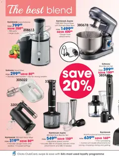 Clicks specials catalogue – valid from 28.10.2025 | Page: 104 | Products: Bowl, Blender, Food processor, Juice