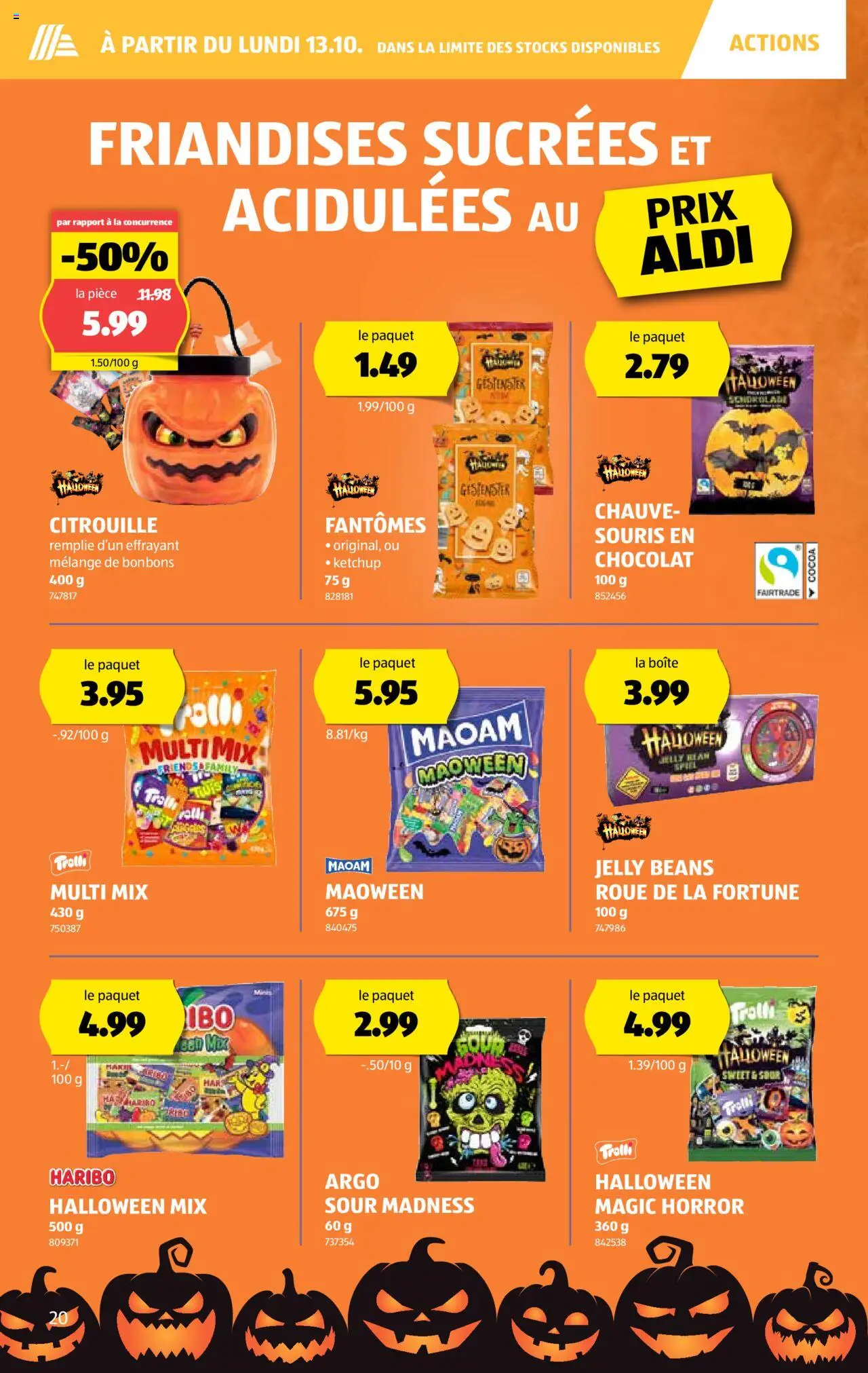 Aldi Aktionen FR – gültig ab 09.10.2025 | Seite: 21 | Produkte: Schokolade, Ketchup