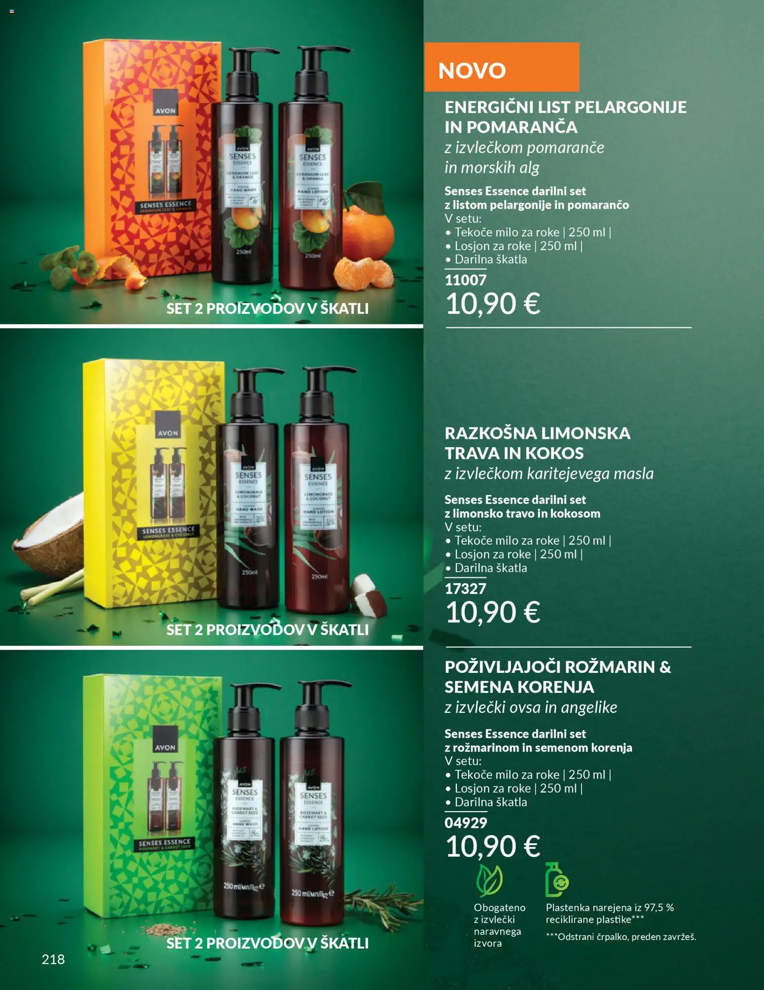 Novi Avon katalog ponudbe – veljaven od 01.10.2025 | Stran: 218 | Izdelki: Tekoče milo, Skatla, Milo, Pomarance