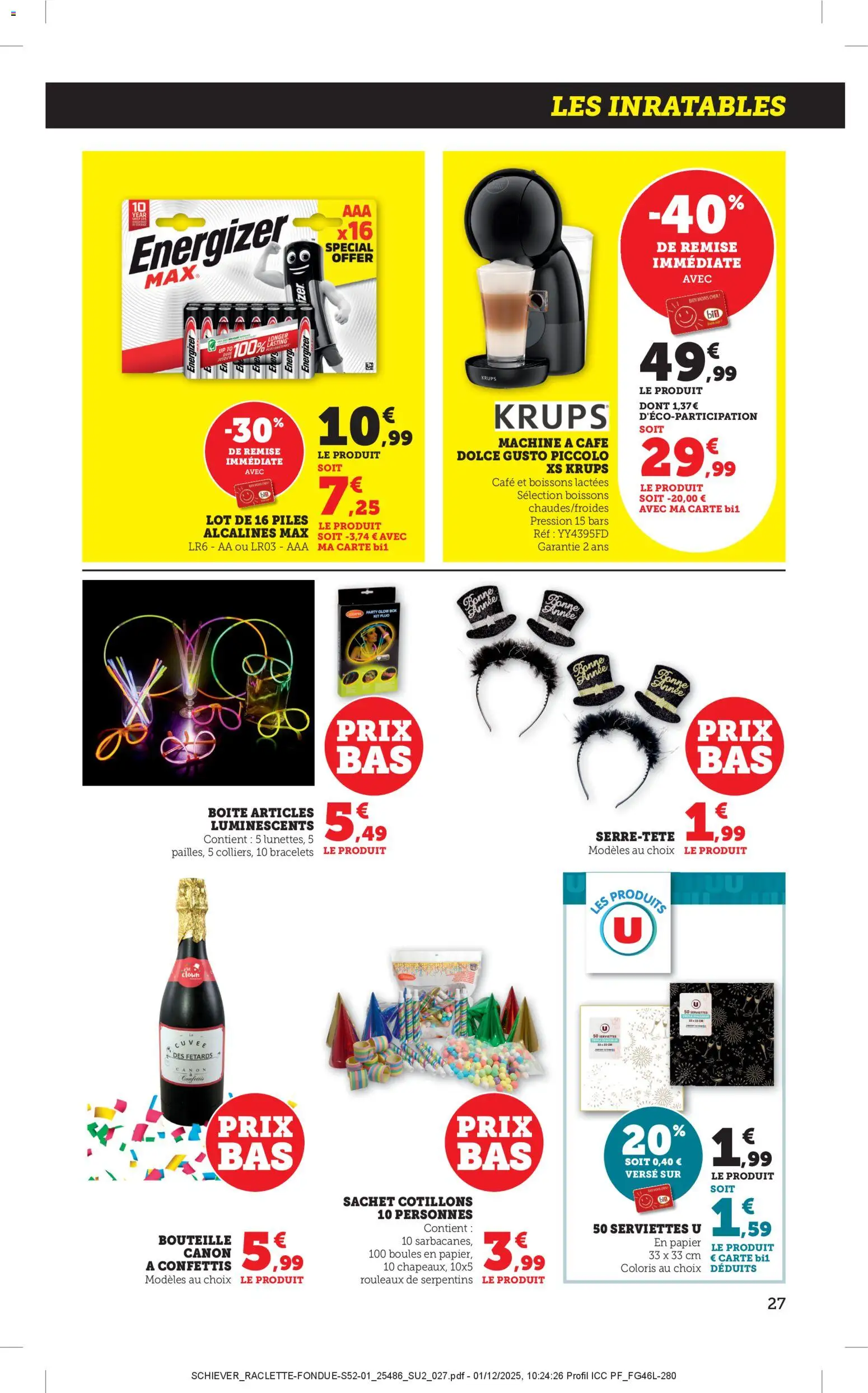 {H1} | Page: 27 | Produits: Machine à café, Dolce Gusto, Café, Piles