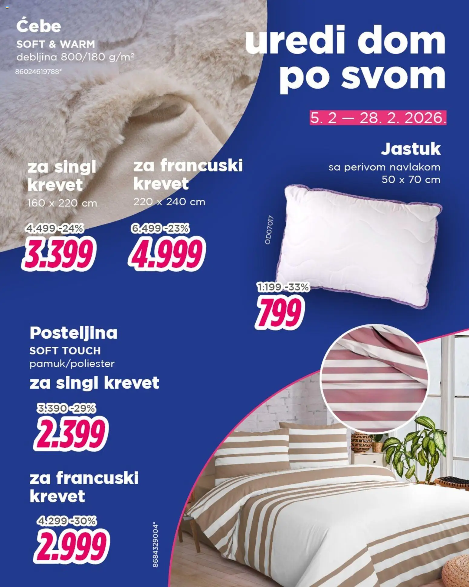 Okov katalog - važi od 05.02.2026 | Strana: 4 | Proizvode: Krevet, Jastuk, Ćebe