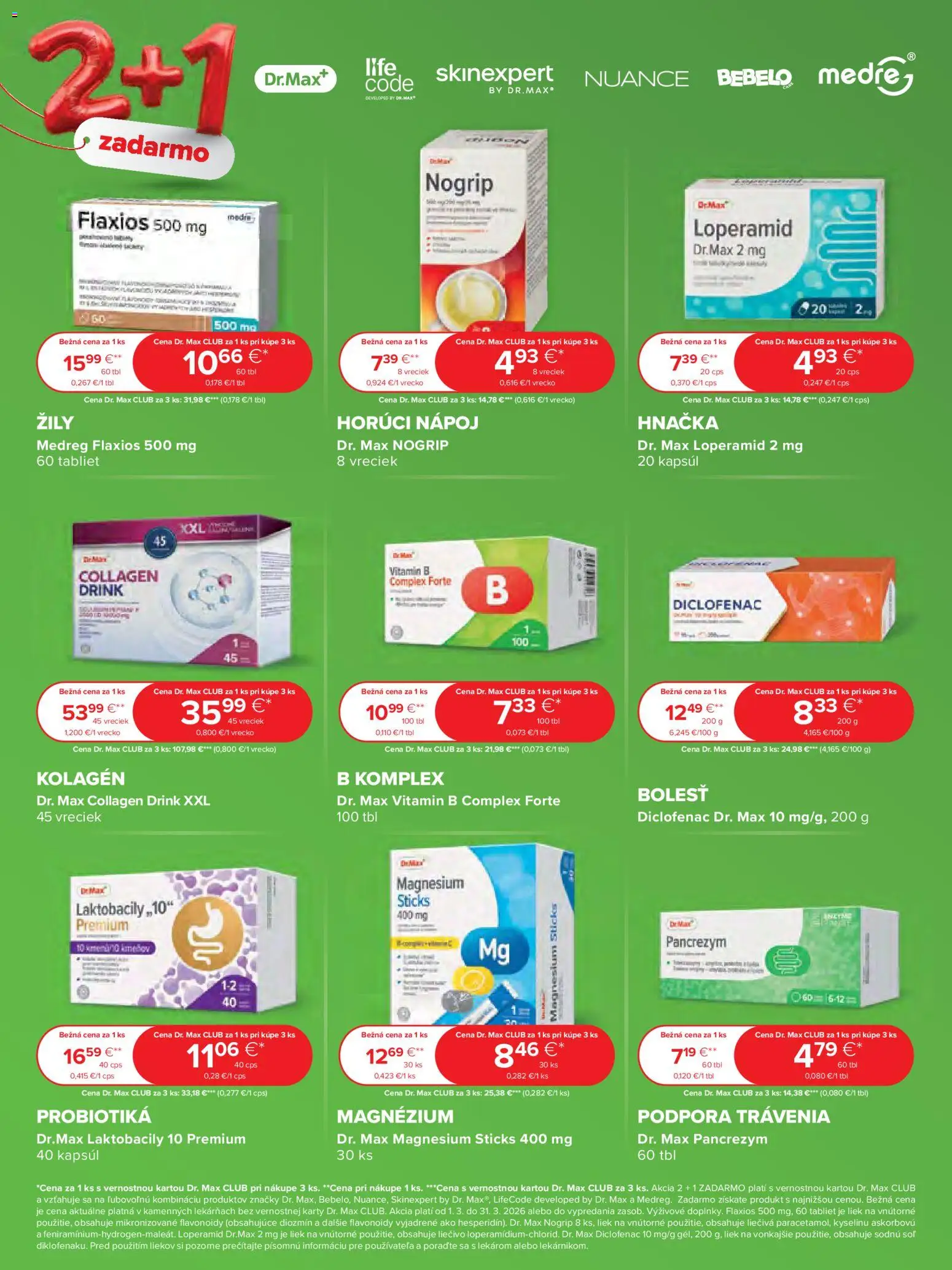 Nové Dr. Max akcie – leták je platný od 01.03.2026 | Strana: 11 | Produkty: Kolagén, Soľ