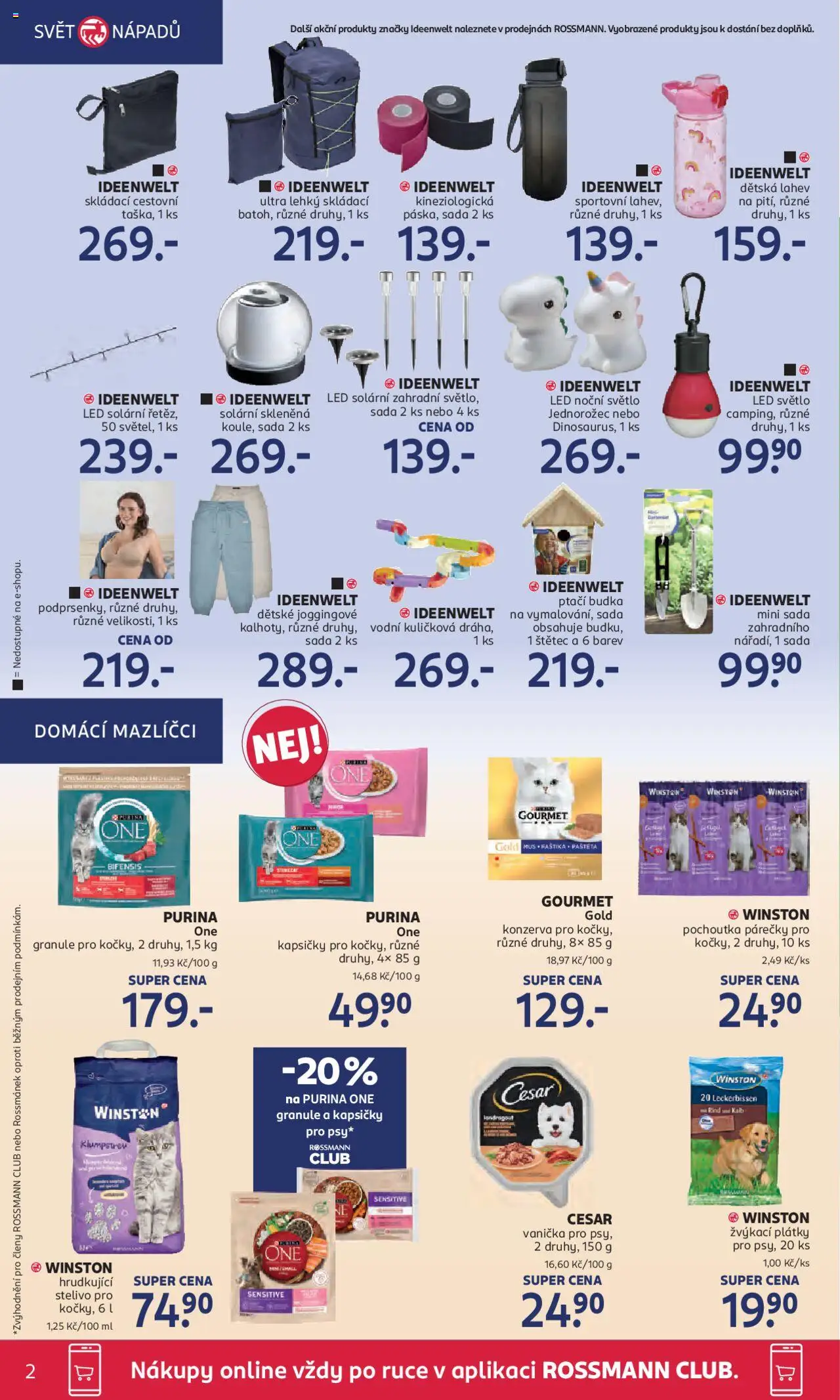 Rossmann leták od 04.06.2025 | Strana: 2 | Produkty: Purina, Ideenwelt, Gourmet Gold, Láhev