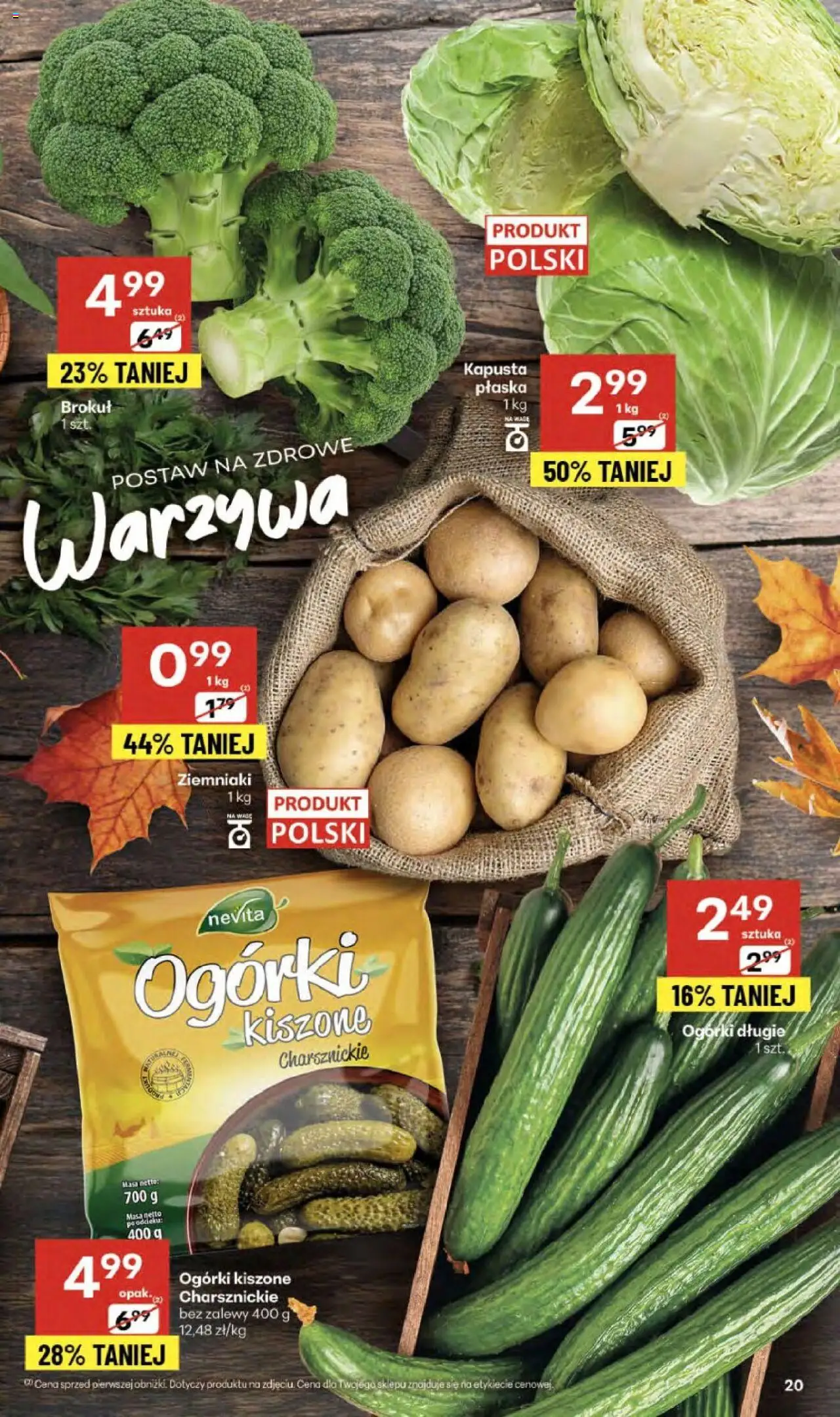 Delikatesy Centrum Gazetka - Sklepy Własne od 16.10.2025 | Strona: 20 | Produkty: Kapusta, Brokuł, Ogórki, Warzywa