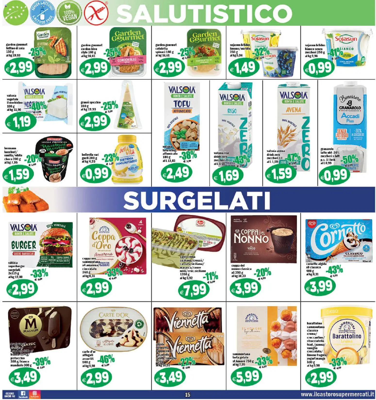 Volantino Il Castoro del 17.03.2026 | Pagina: 15 | Prodotti: Yogurt, Cornetto, Limone, Mandorle