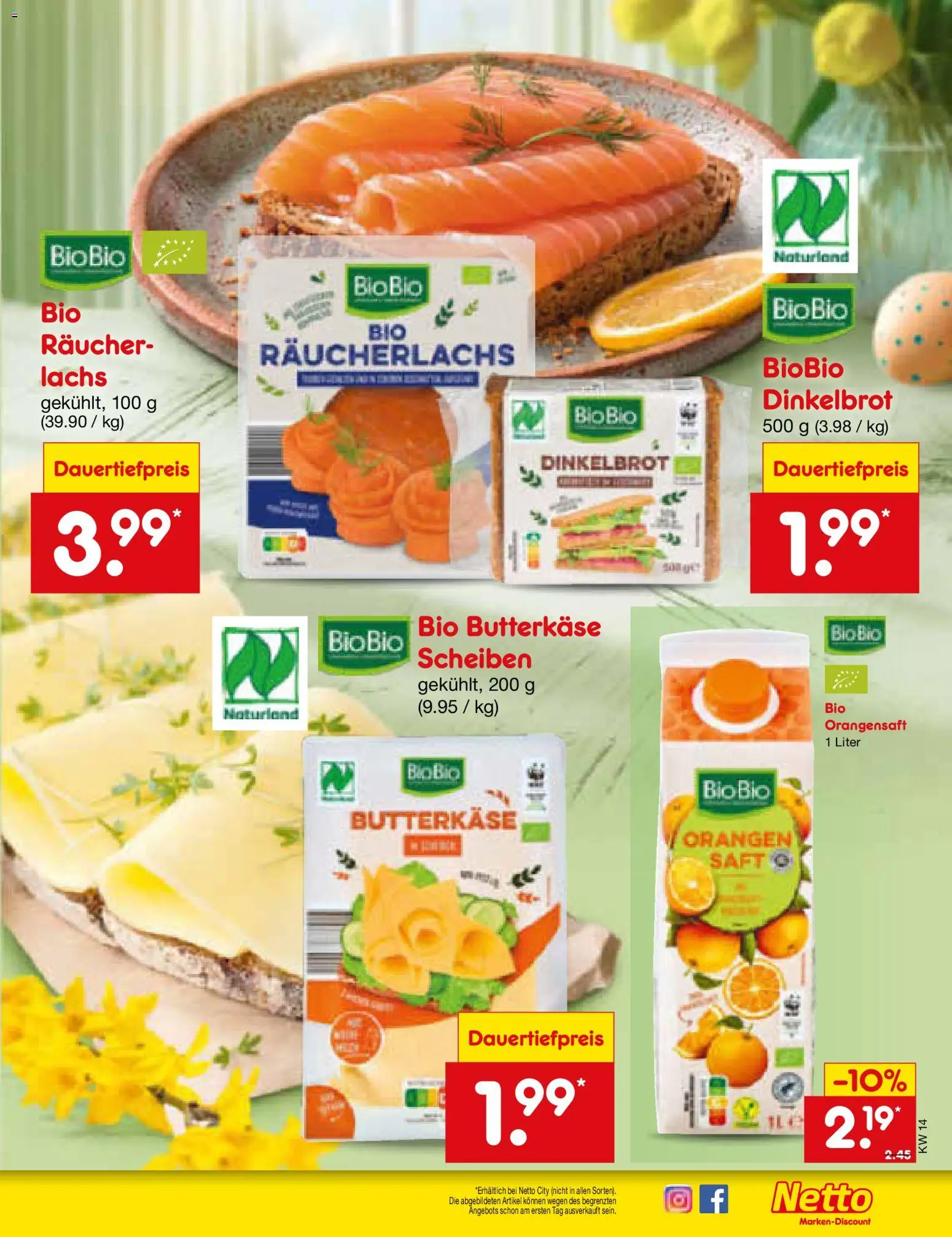 Netto Marken-Discount Prospekt 	 – gültig ab 30.03.2026 | Seite: 13 | Produkte: Orangen, Lachs, Räucherlachs, Saft