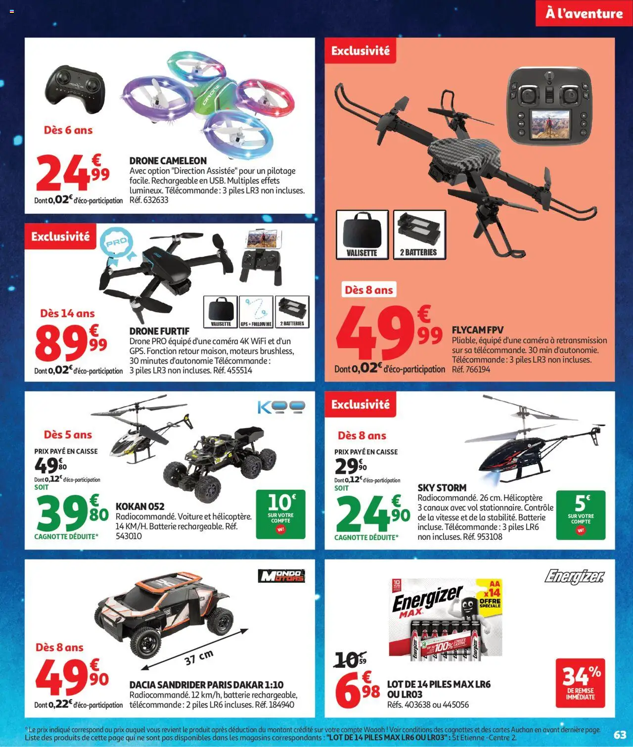 {H1} | Page: 63 | Produits: Batterie, Caméra, Télécommande, Piles