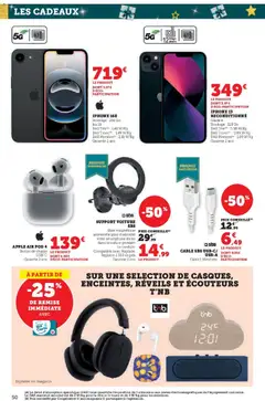 Hyper U - Prévisualisation de Hyper U - Noël à prix bas valide à partir de 12.11.2025 | Page: 50 | Produits: Écouteurs, Câble, Base, Iphone