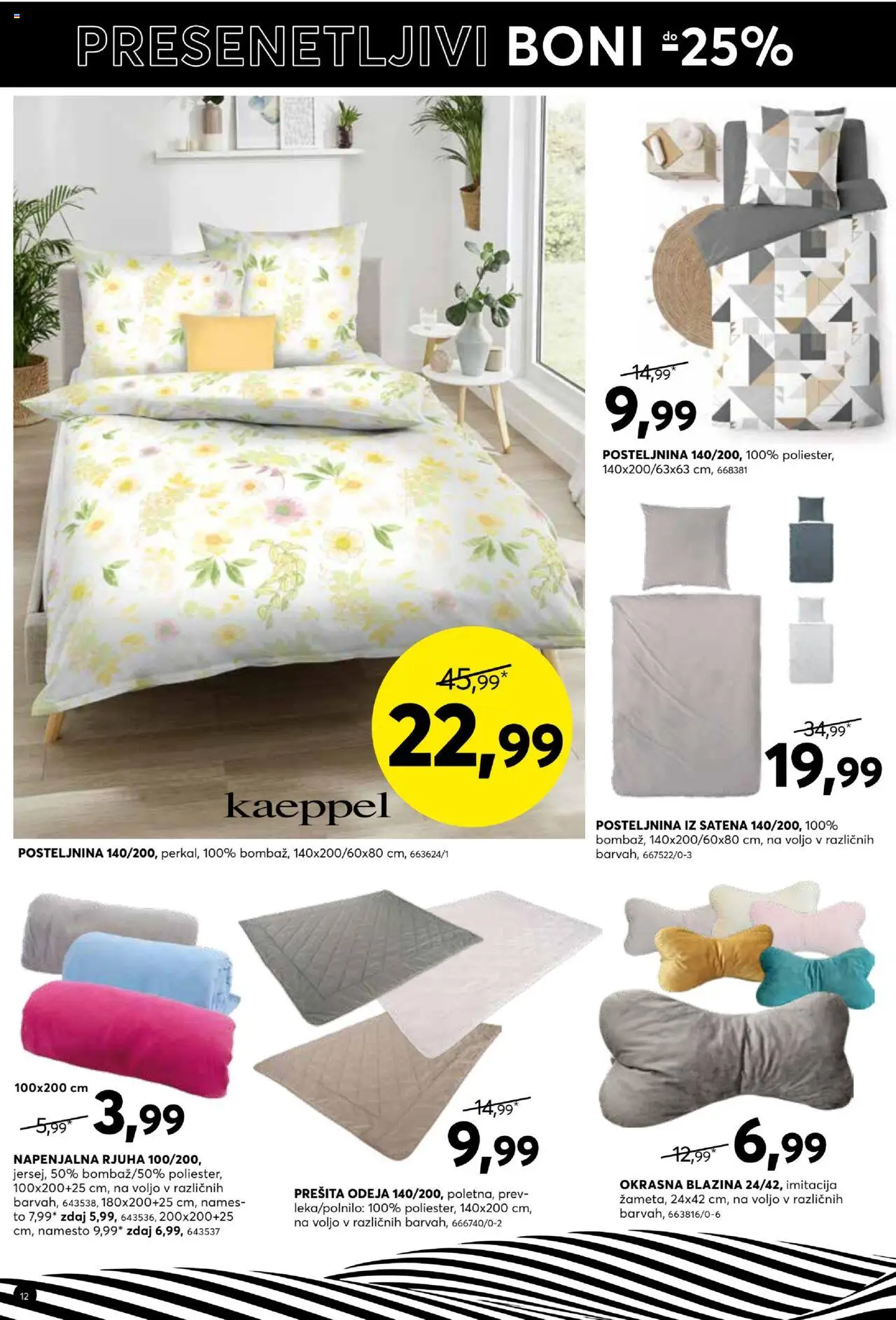 Dipo katalog │ velja od 06.08.2025 | Stran: 12 | Izdelki: Prešita odeja, Blazina, Odeja, Posteljnina