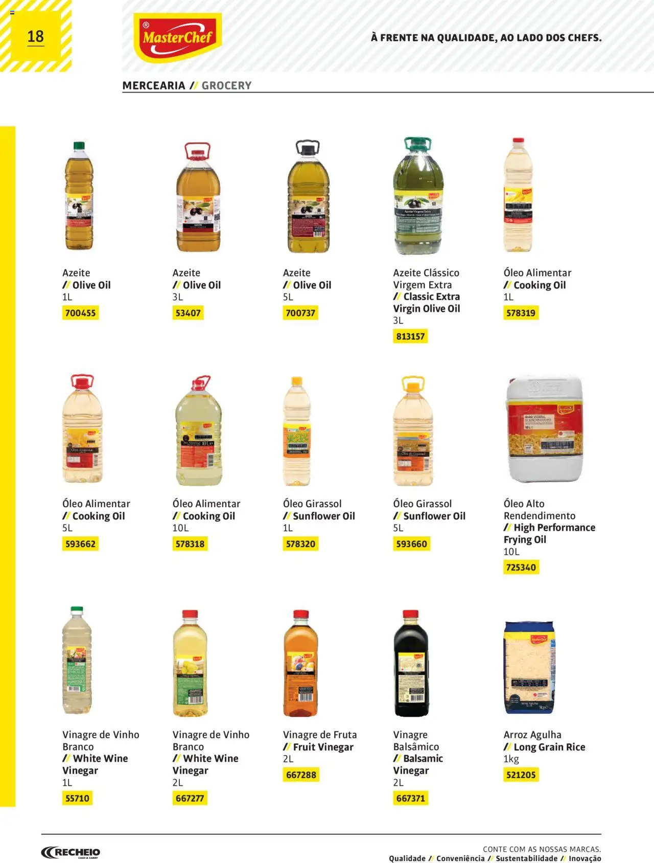 Recheio AS NOSSAS MARCAS │ válido de 19.12.2023 | Página: 18 | Produtos: Vinagre, Óleo, Vinho, Arroz