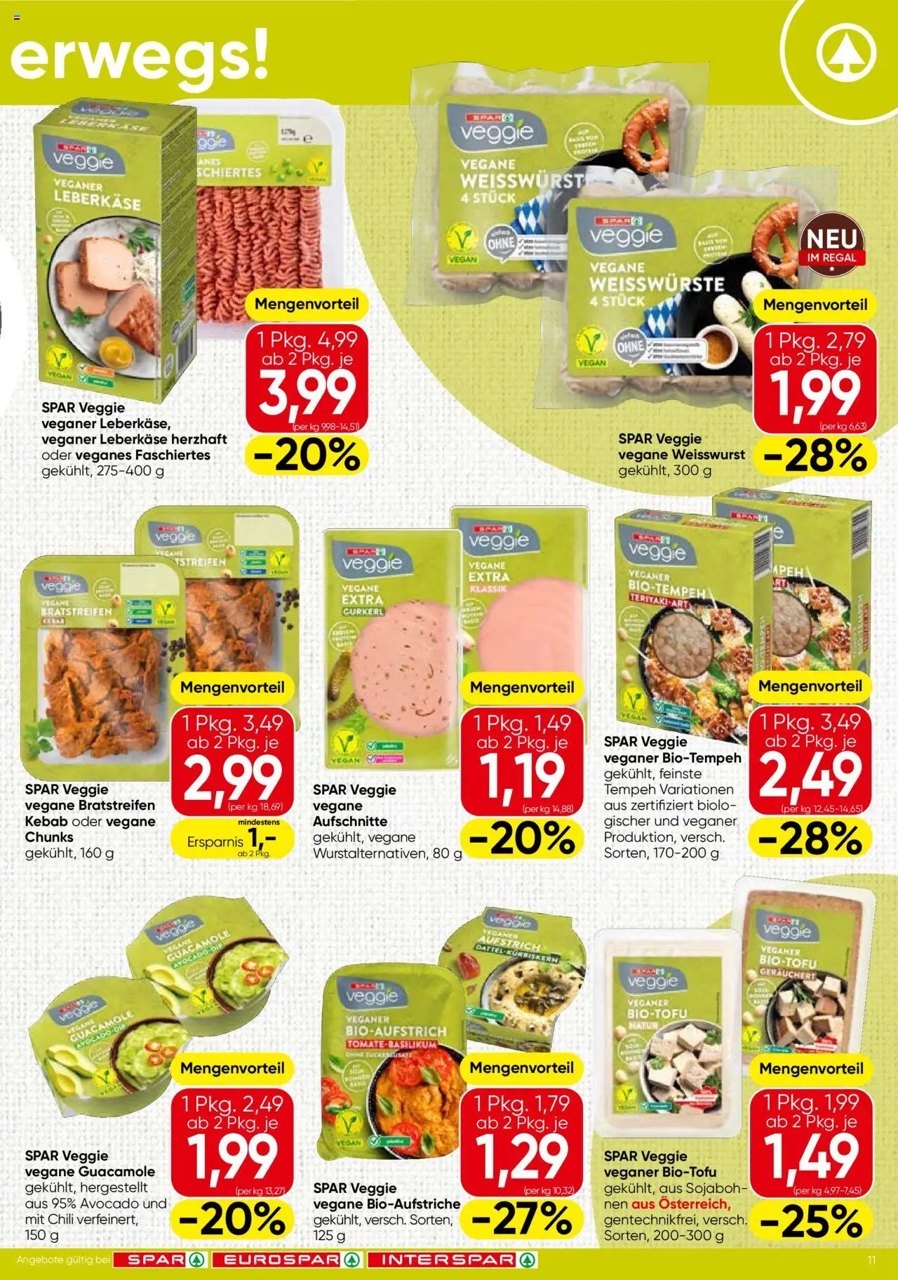 Spar Flugblatt -Tirol gültig ab 11.09.2025 | Seite: 11 | Produkte: Avocado, Chili, Regal