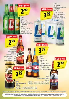 Pogląd oferty "Prim Market gazetka - Oferta alkoholowa" - ważna od 01.04.2026 | Strona: 10 | Produkty: Tyskie, Harnaś, Piwo, Alkohol