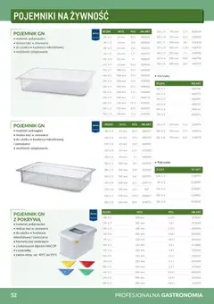 Pogląd oferty "Makro Gazetka - Profesjonalna Gastronomia" - ważna od 01.02.2026 | Strona: 52 | Produkty: Pojemniki na żywność