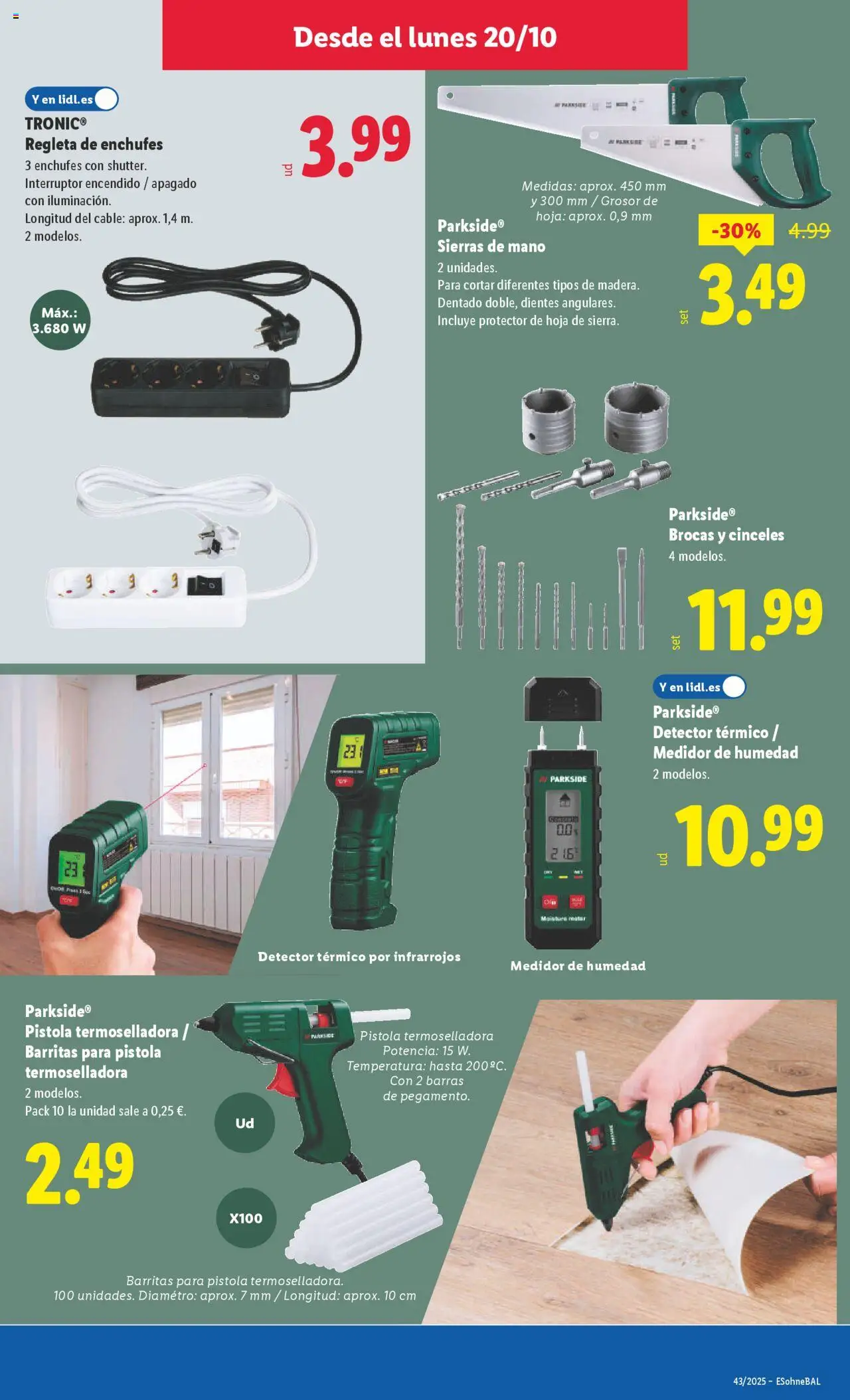 Lidl folleto de bazar │ válido desde el 20.10.2025 | Página: 7 | Productos: Cable
