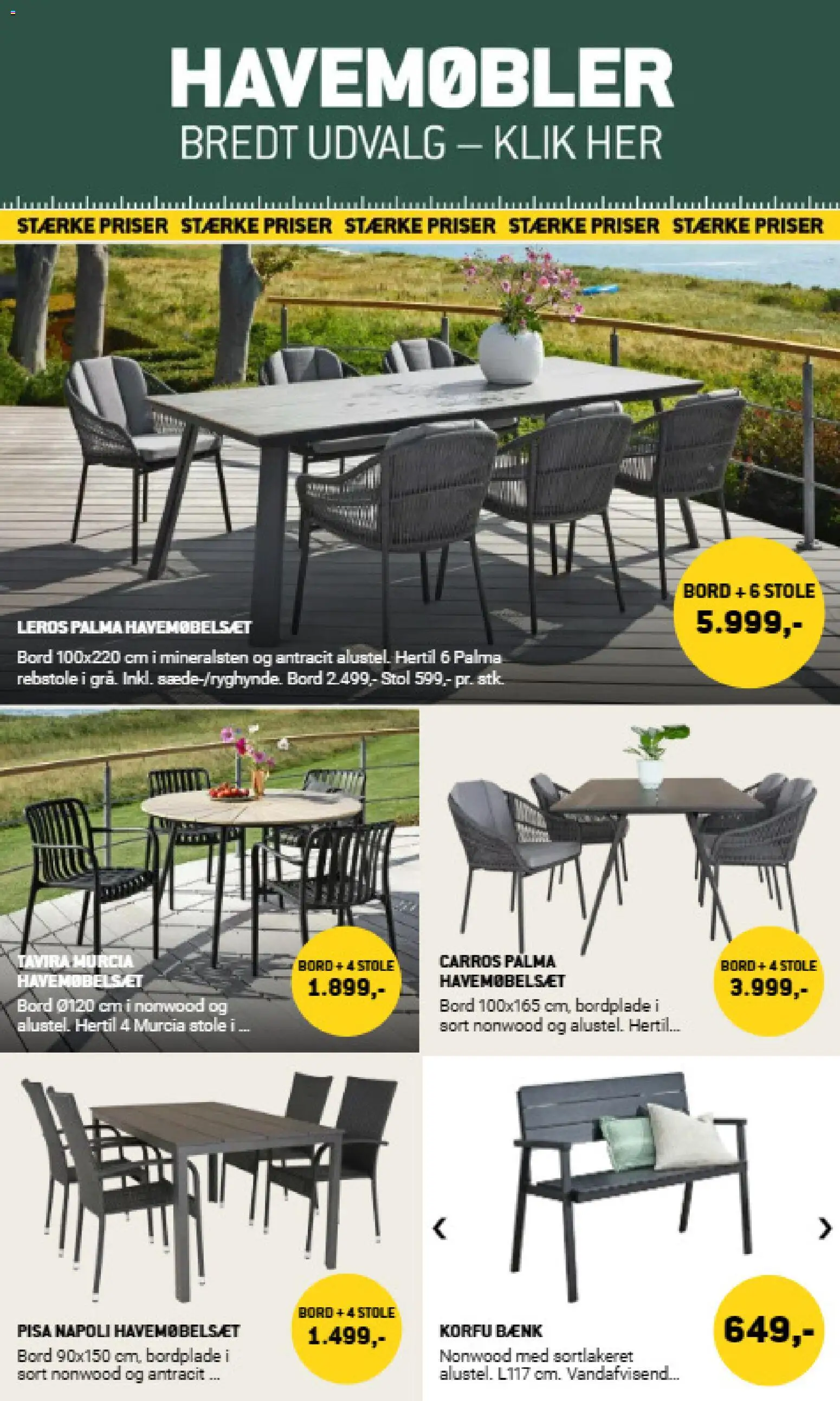 XL-BYG tilbudsavis – gyldig fra 10.04.2026 | Side: 12 | Produkter: Bord, Stol, Havemøbler, Bænk