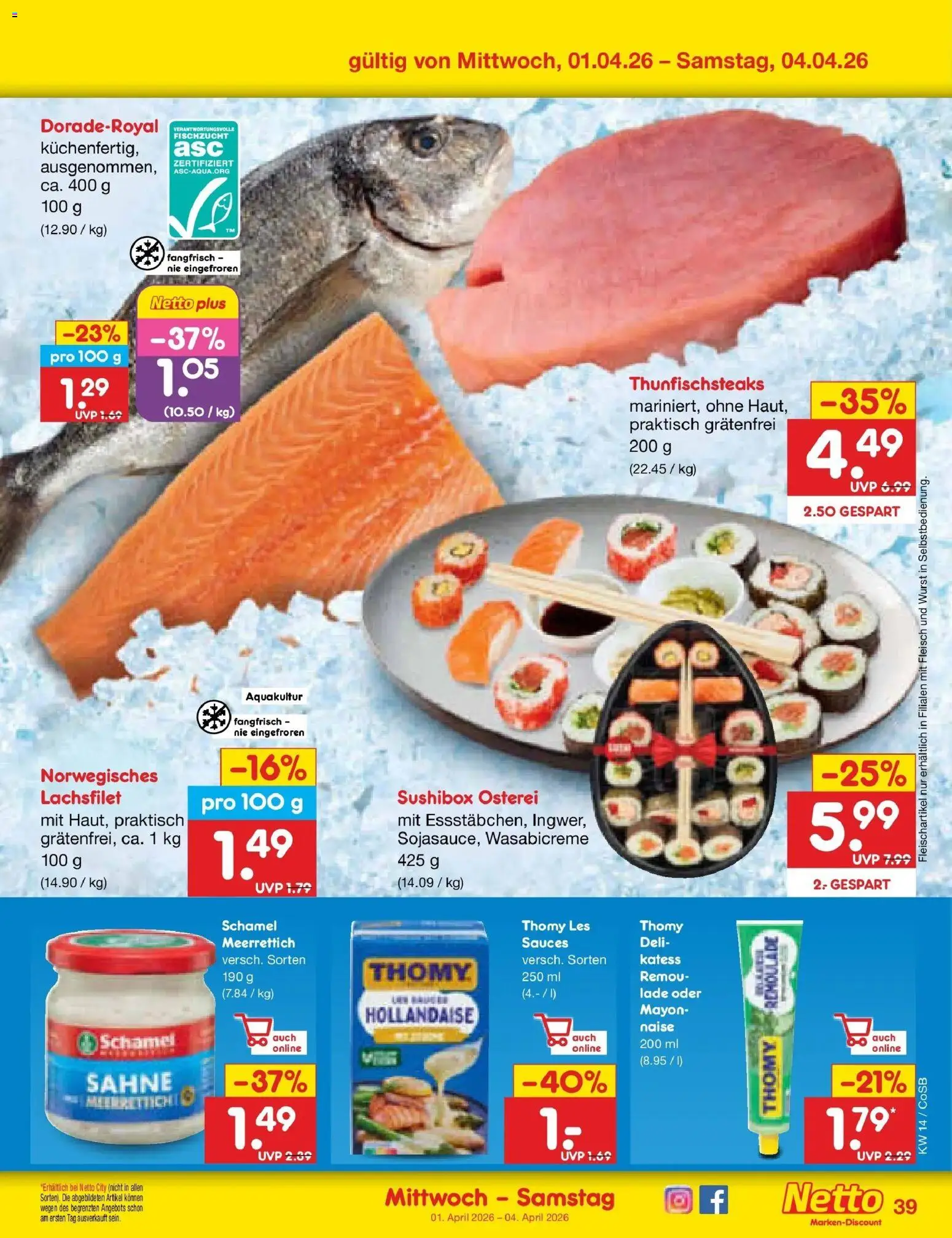 Netto Marken-Discount Prospekt Bitterfeld-Wolfen	 – gültig ab 29.03.2026 | Seite: 53 | Produkte: Wurst, Sahne, Fleisch